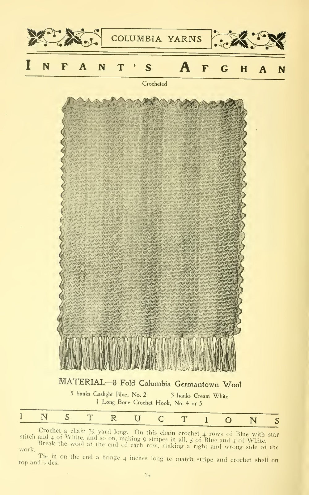 COLUMBIA Knitting And Crocheting Instruction Book 1904 - WIRE BOUND - COVERS