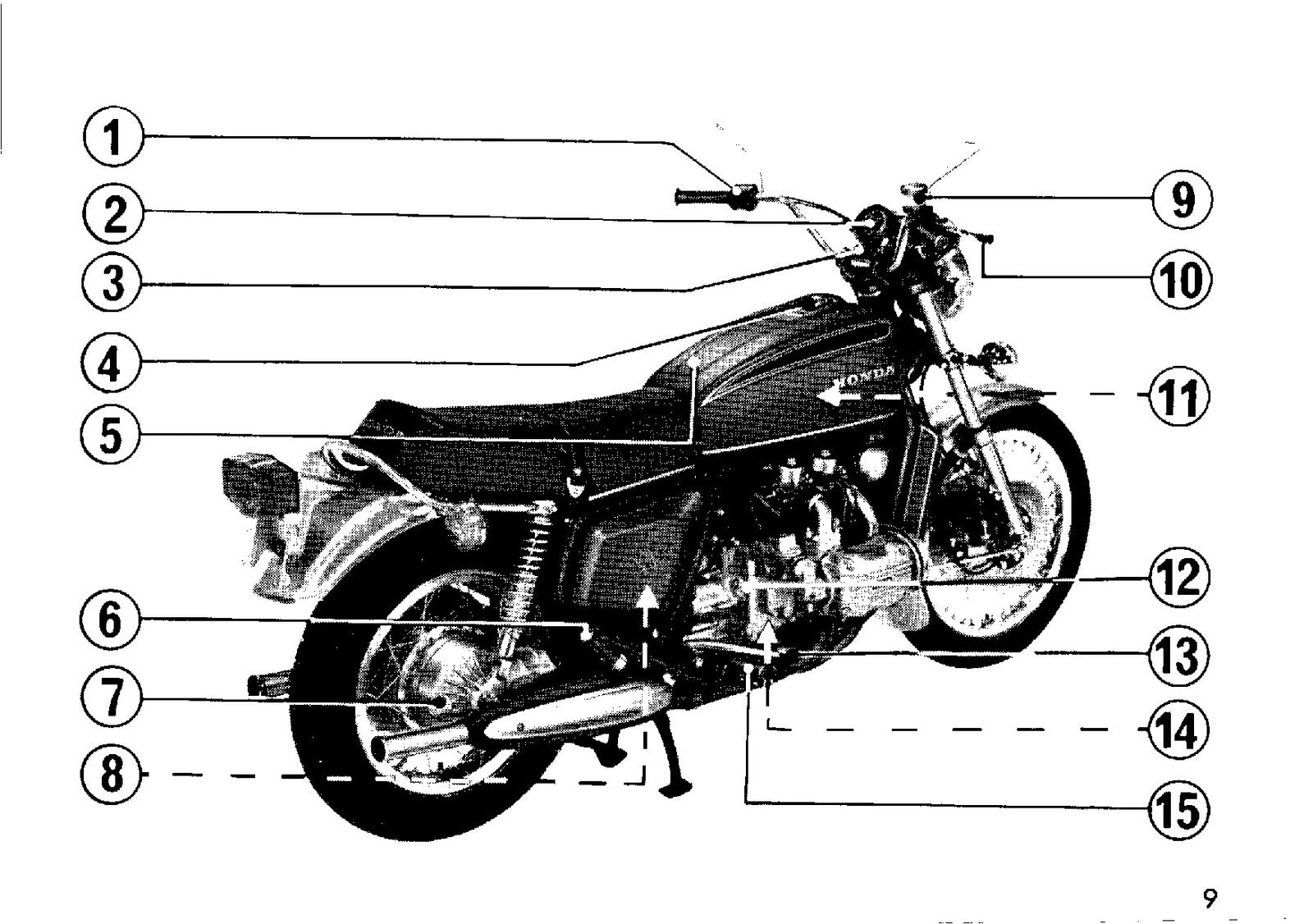 HONDA GL1000 Owners Manual 1975 - BOUND - COVERS - XL FOLDOUT PAGES