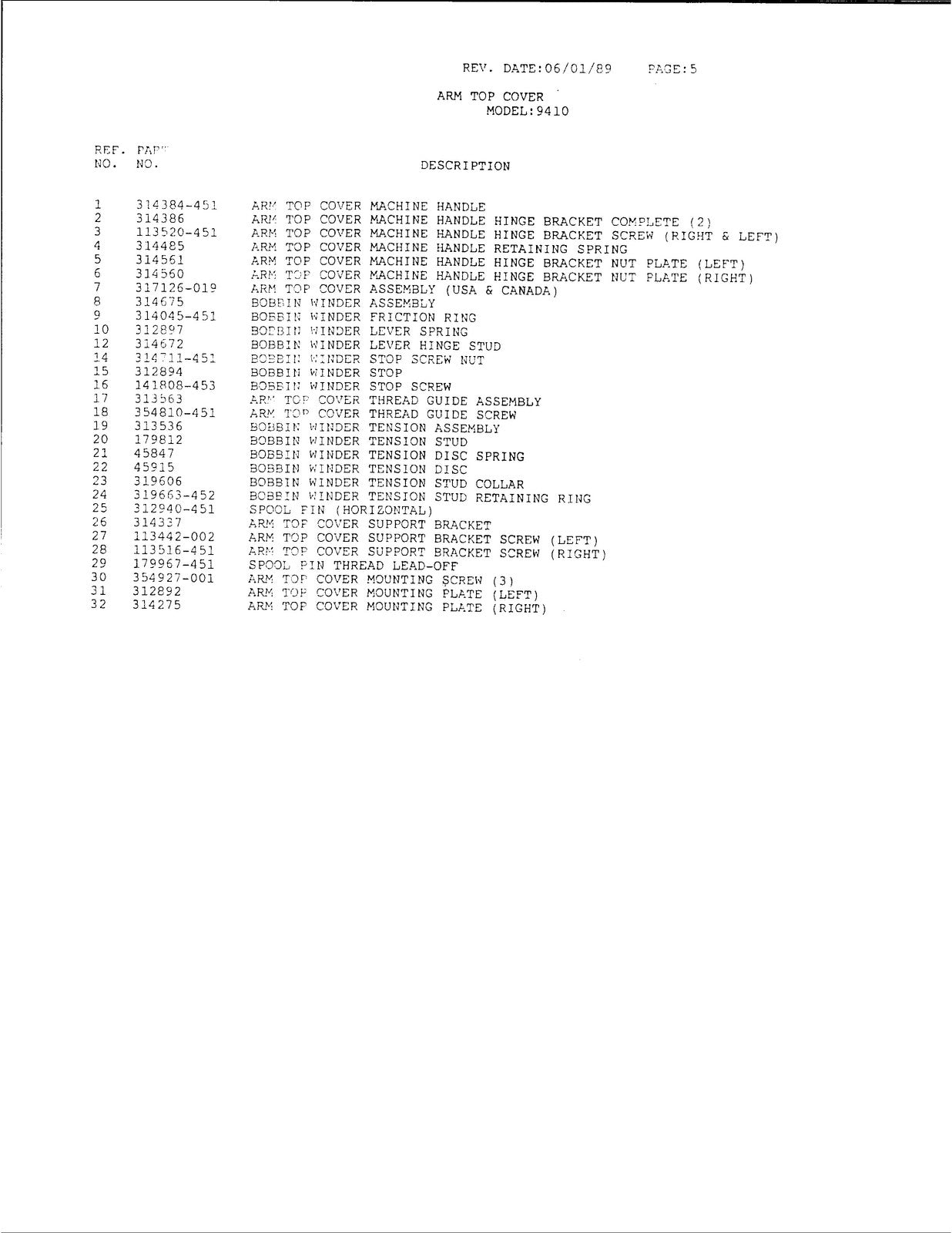 SINGER 9410 Parts Manual - STEEL WIRE BOUND - PROTECTIVE COVERS
