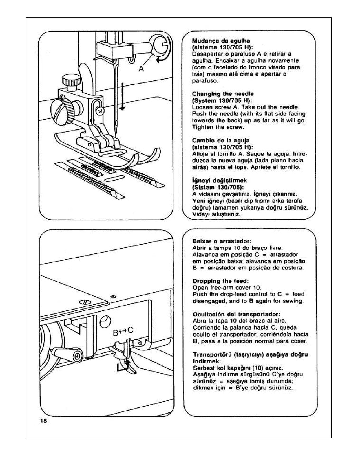 PFAFF 303 301 Instruction Manual - STEEL WIRE BOUND - PROTECTIVE COVERS
