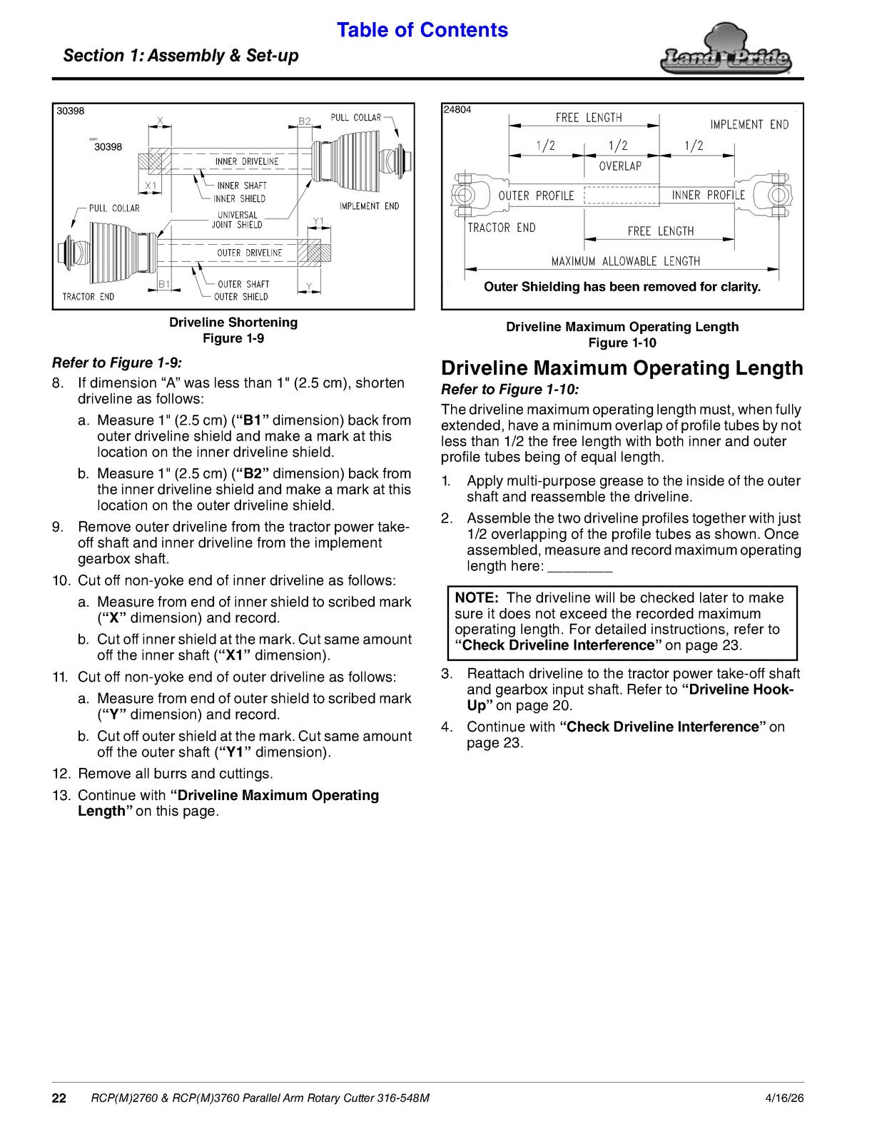 LAND PRIDE RCP27 RCP37 Series Parallel Arm Cutter Operators Manual - WIRE BOUND
