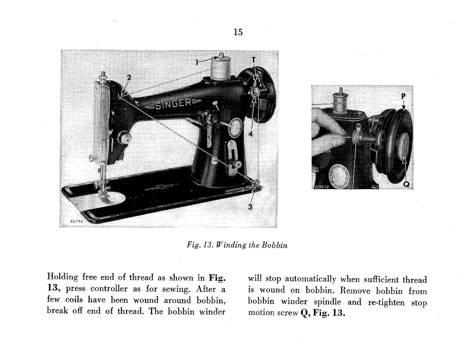 SINGER 206K25 Sewing Machine Instruction Manual 1952 - WIRE BOUND - TOUGH COVERS
