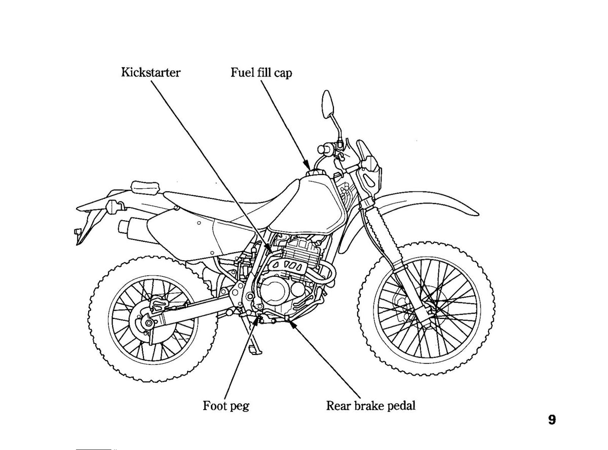 HONDA XR250R Owners Manual 2000 - BOUND - COVERS - XL FOLDOUT PAGES
