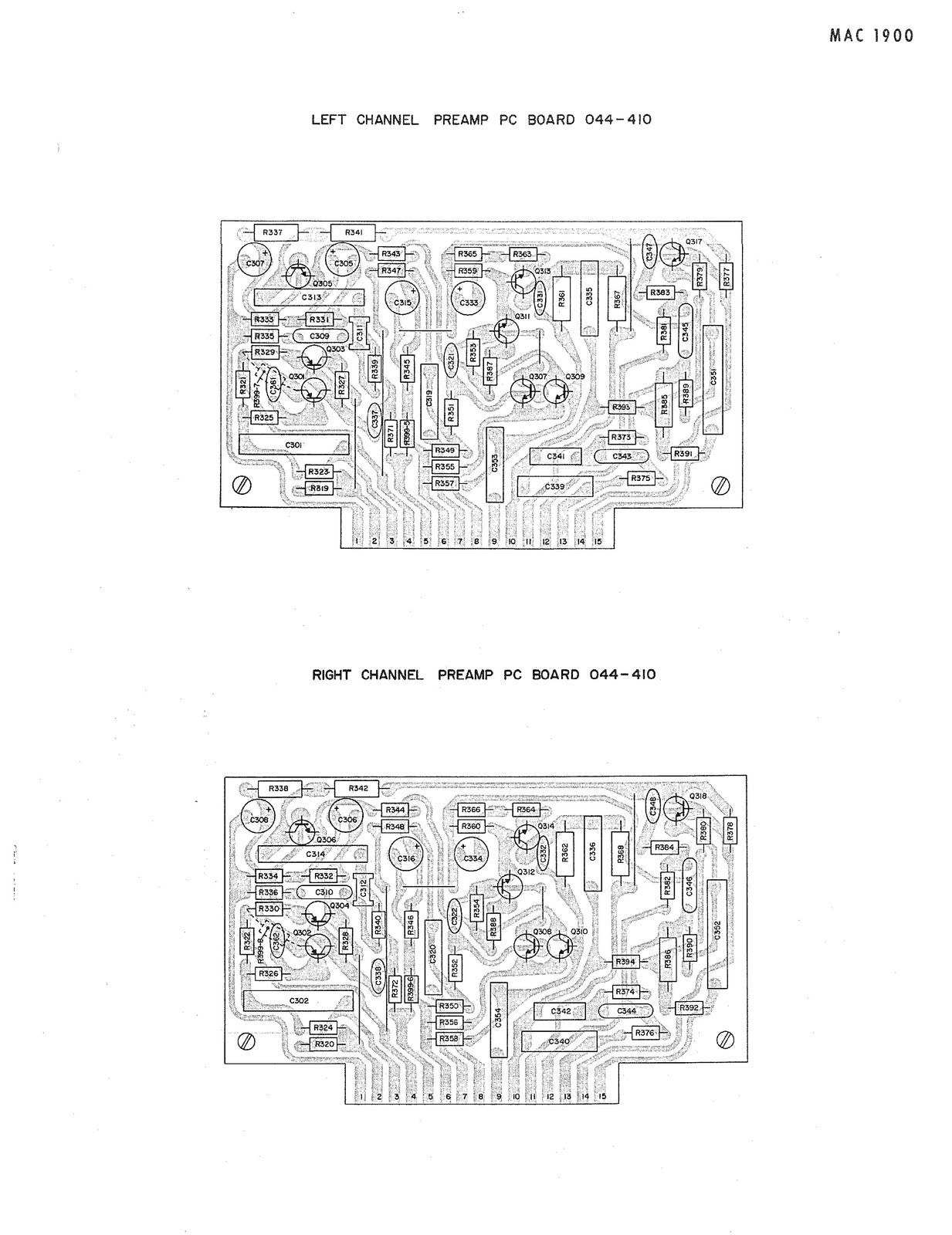 MCINTOSH MAC 1900 AM FM Stereo Receiver Service Information Manual - WIRE BOUND