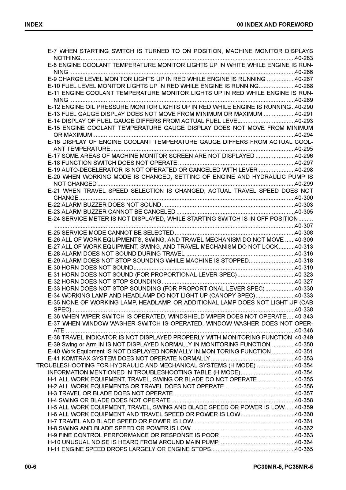 KOMATSU PC30MR-5 PC35MR-5 Hydraulic Excavator Shop Manual - WIRE BOUND - COVERS