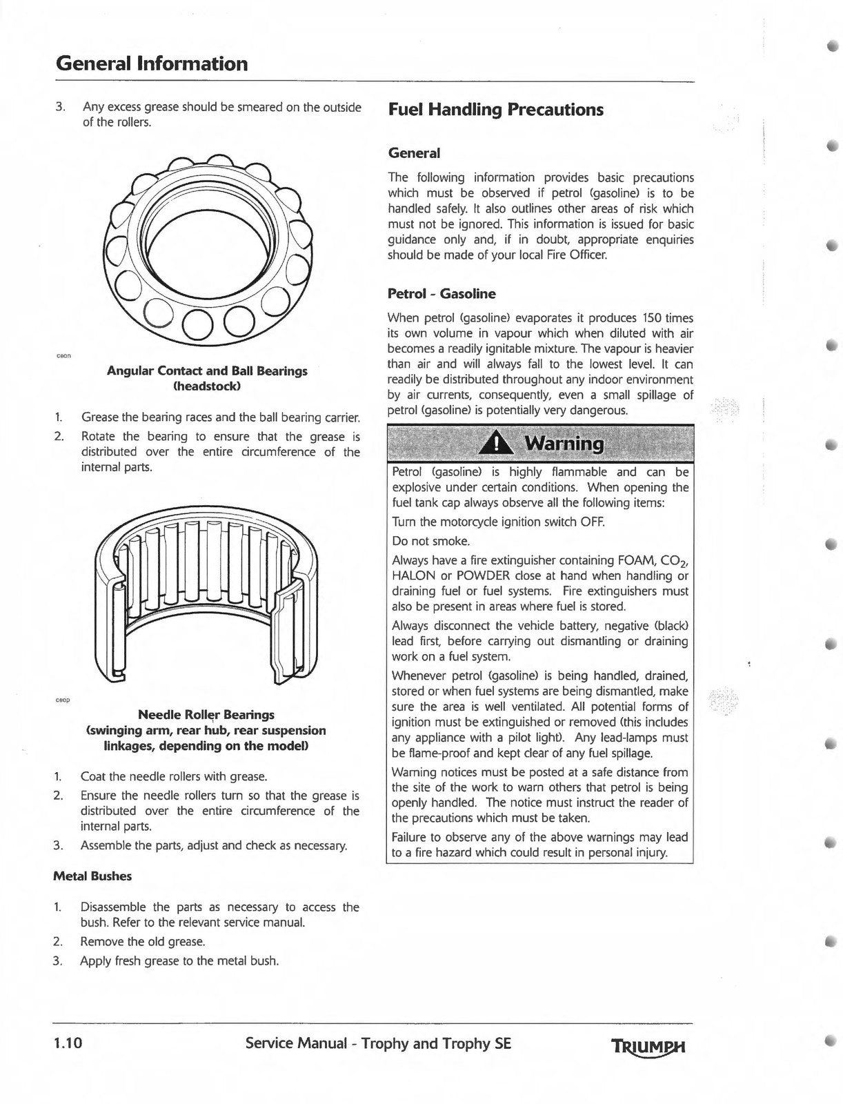 TRIUMPH Trophy Trophy SE Motorcycle Service Manual 2013-2016, FOLDOUTS