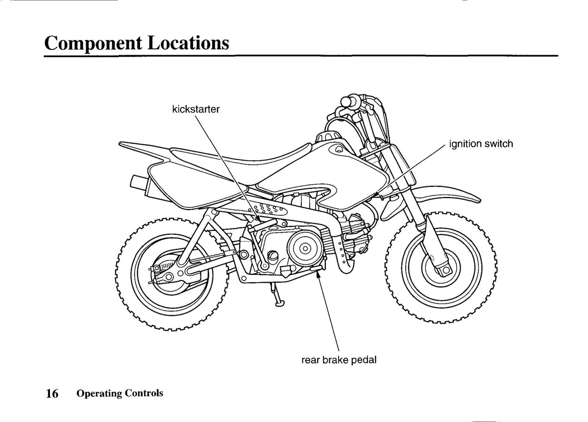 HONDA XR50R Owners Manual 2001 - STEEL WIRE BOUND - PROTECTIVE COVERS