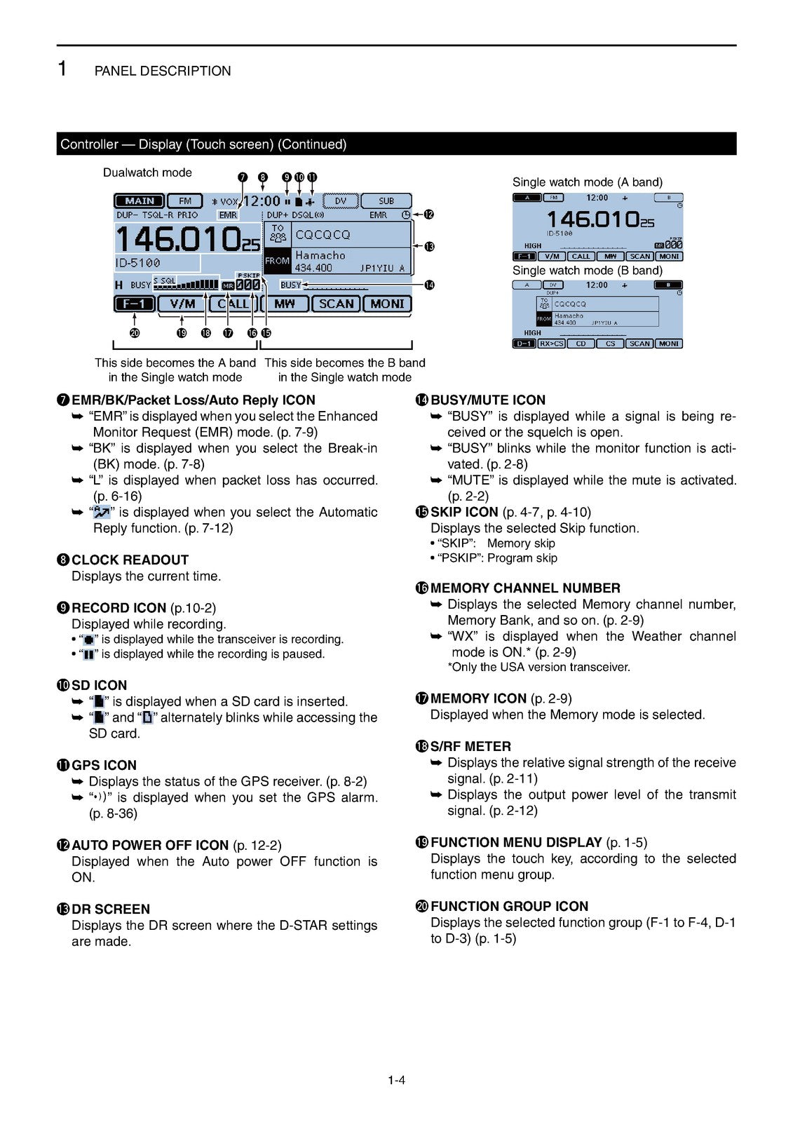 ICOM ID-5100A ID-5100E Dual Band Transceiver Full Manual - WIRE BOUND - COVERS