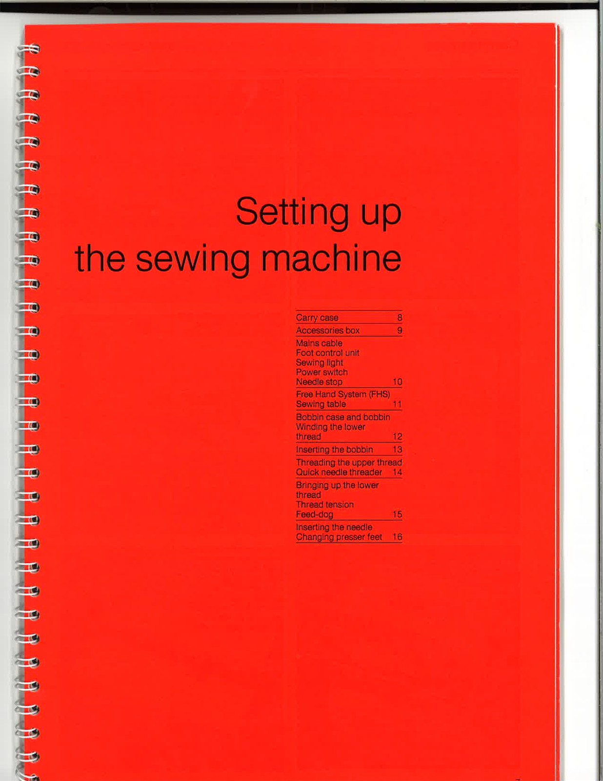 BERNINA 1090S Sewing Machine Manual - STEEL WIRE BOUND - PROTECTIVE COVERS