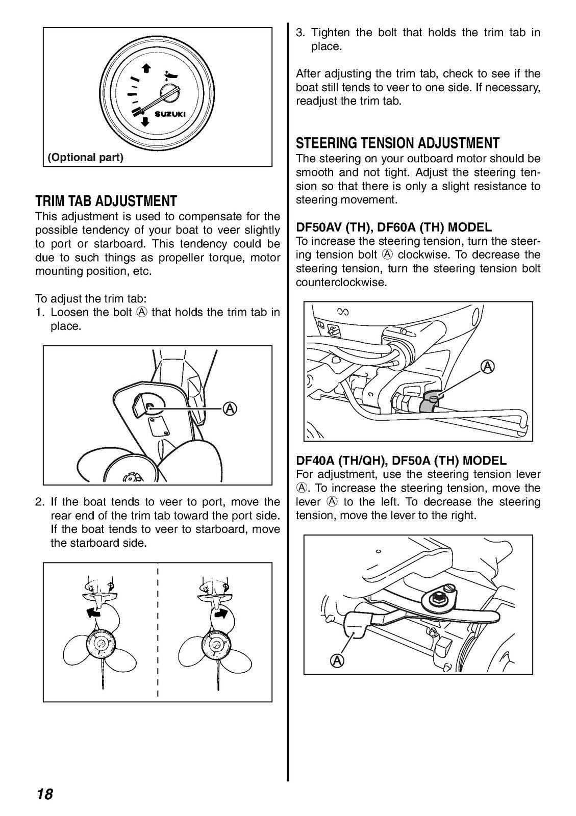 SUZUKI DF40A DF50A DF60A Outboard Owners Manual - WIRE BOUND - TOUGH COVERS