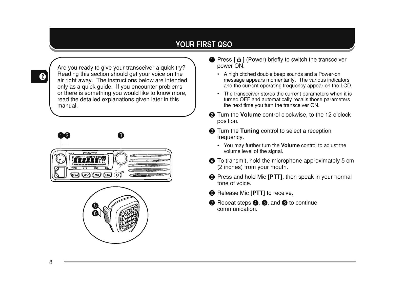 KENWOOD TM-281A TM-281E 144 MHz FM Transceiver Instruction Manual - WIRE BOUND