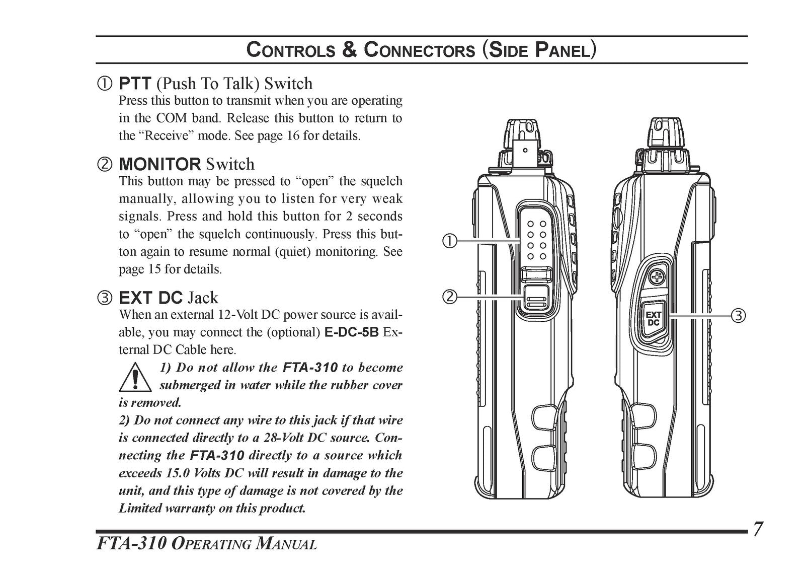 YAESU FTA-310 Air Band Transceiver Operating Manual 2012 - WIRE BOUND - COVERS