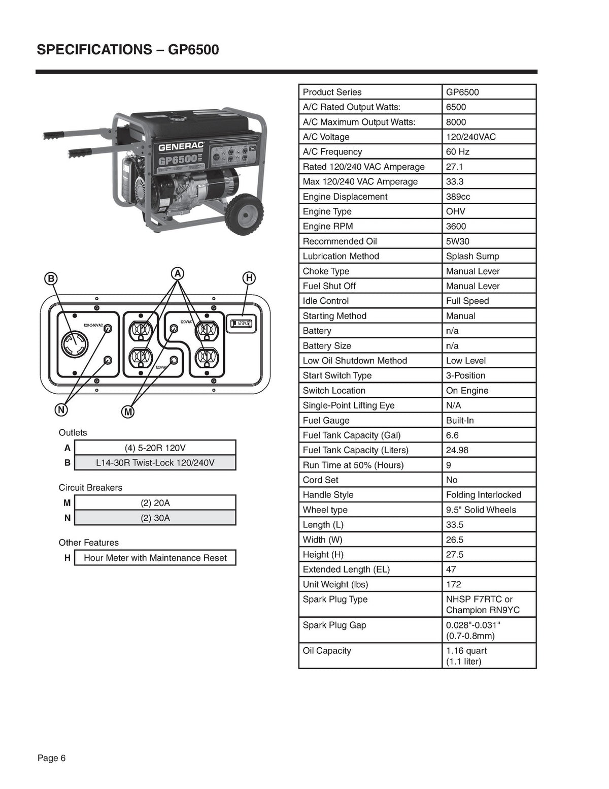 GENERAC GP1800 GP3250 GP5000 GP5500  More Diagnostic Repair Manual - WIRE BOUND