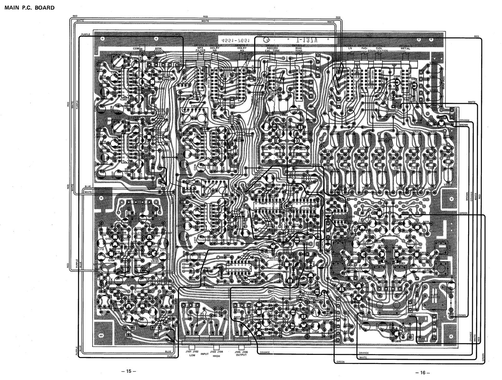 HARMAN KARDON HK400XM Stereo Cassette Deck Technical Manual, FOLDOUTS