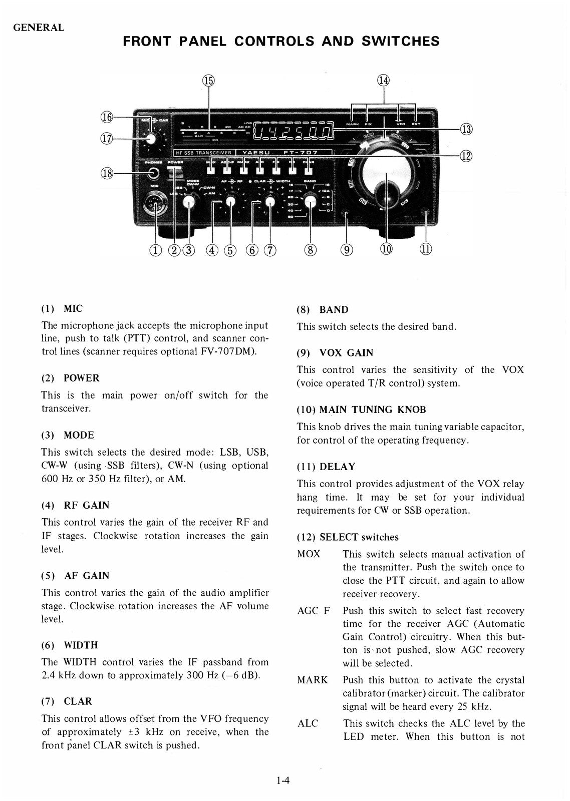 YAESU FT-707 Service Manual - BOUND - COVERS - XL FOLDOUT PAGES