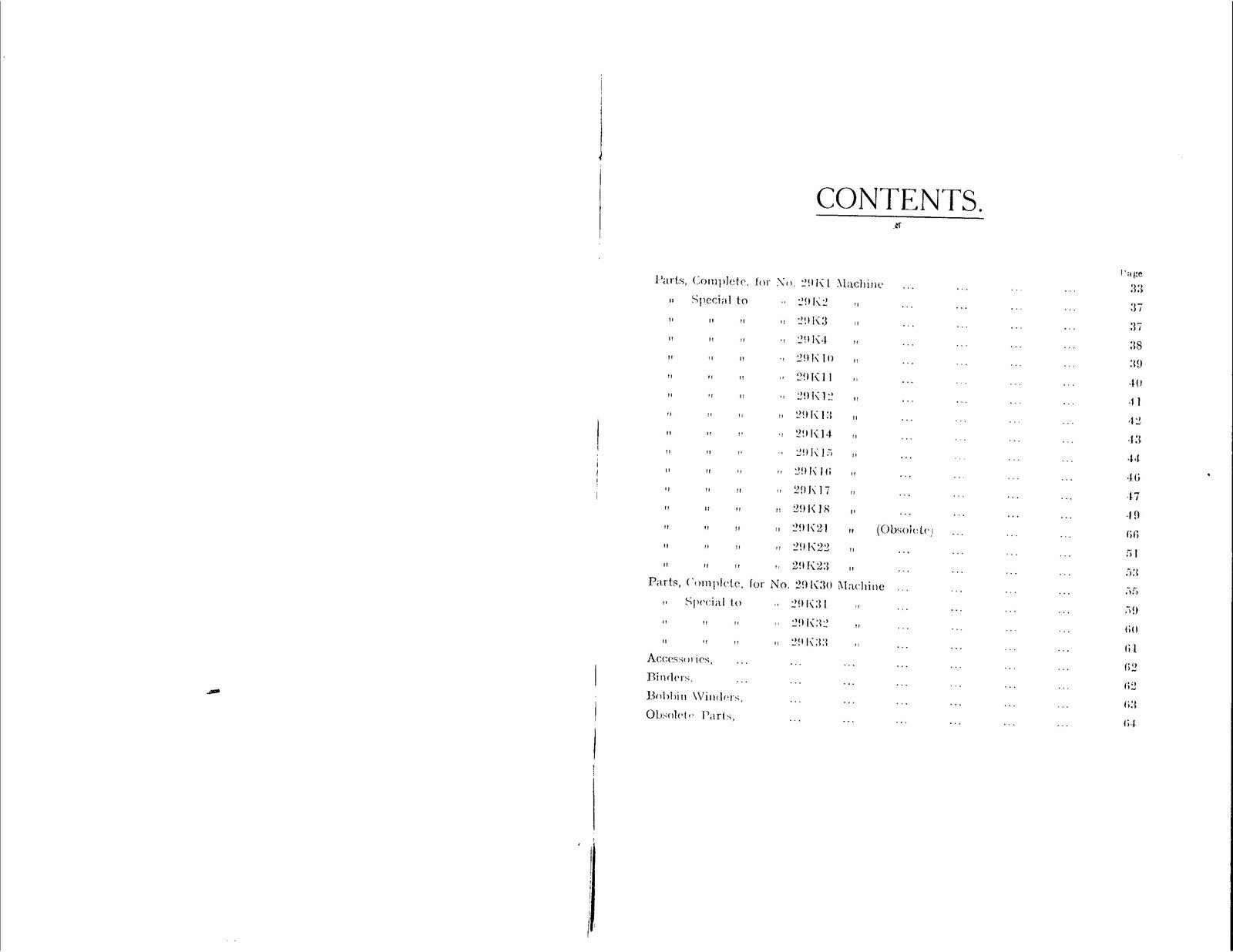 SINGER 29K1 29K4 29K10 29K18  More Illustrated Parts List Manual 1922 - BOUND