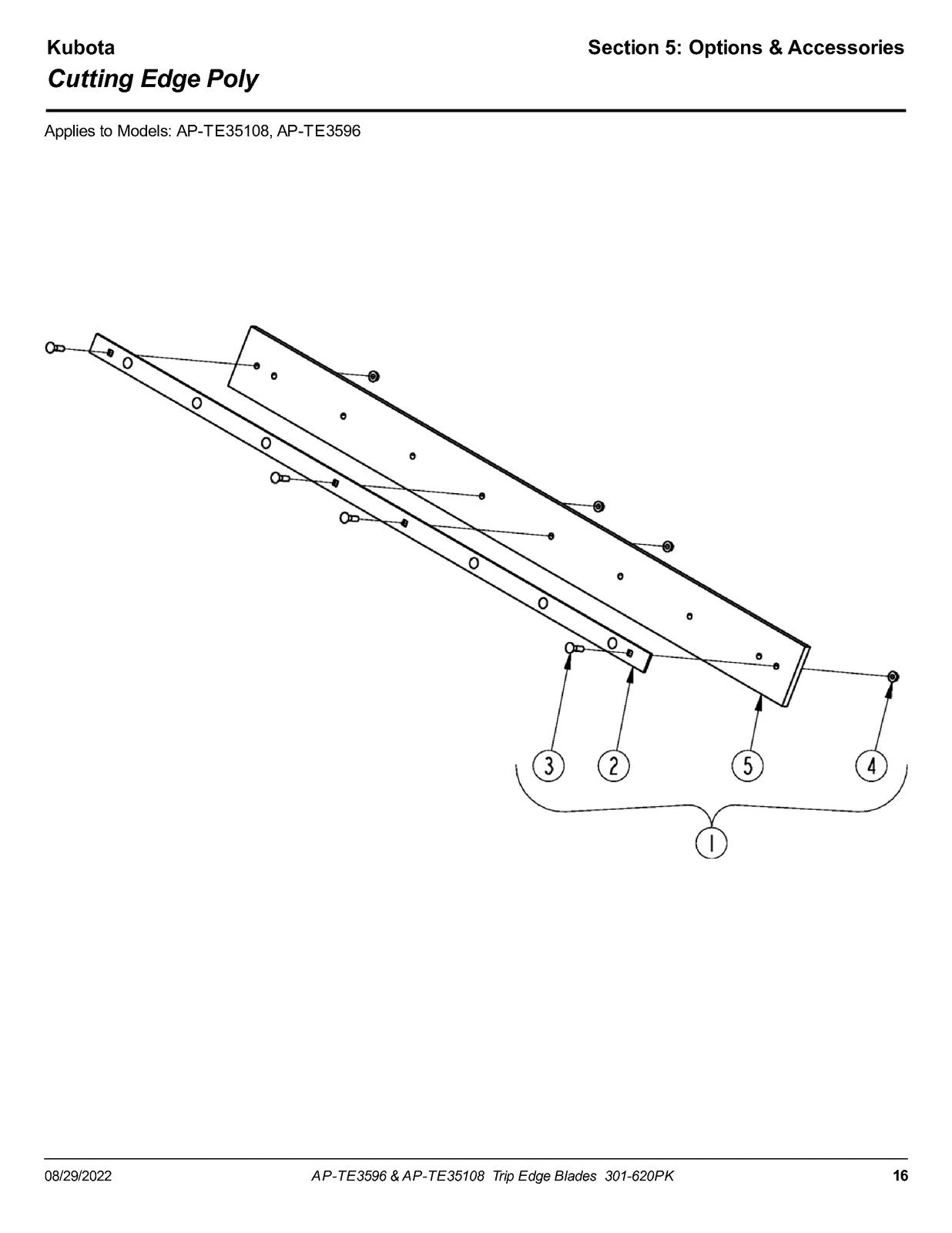 LAND PRIDE TE3596 Trip Edge Blades Parts Manual 2022 - WIRE BOUND - TOUGH COVERS
