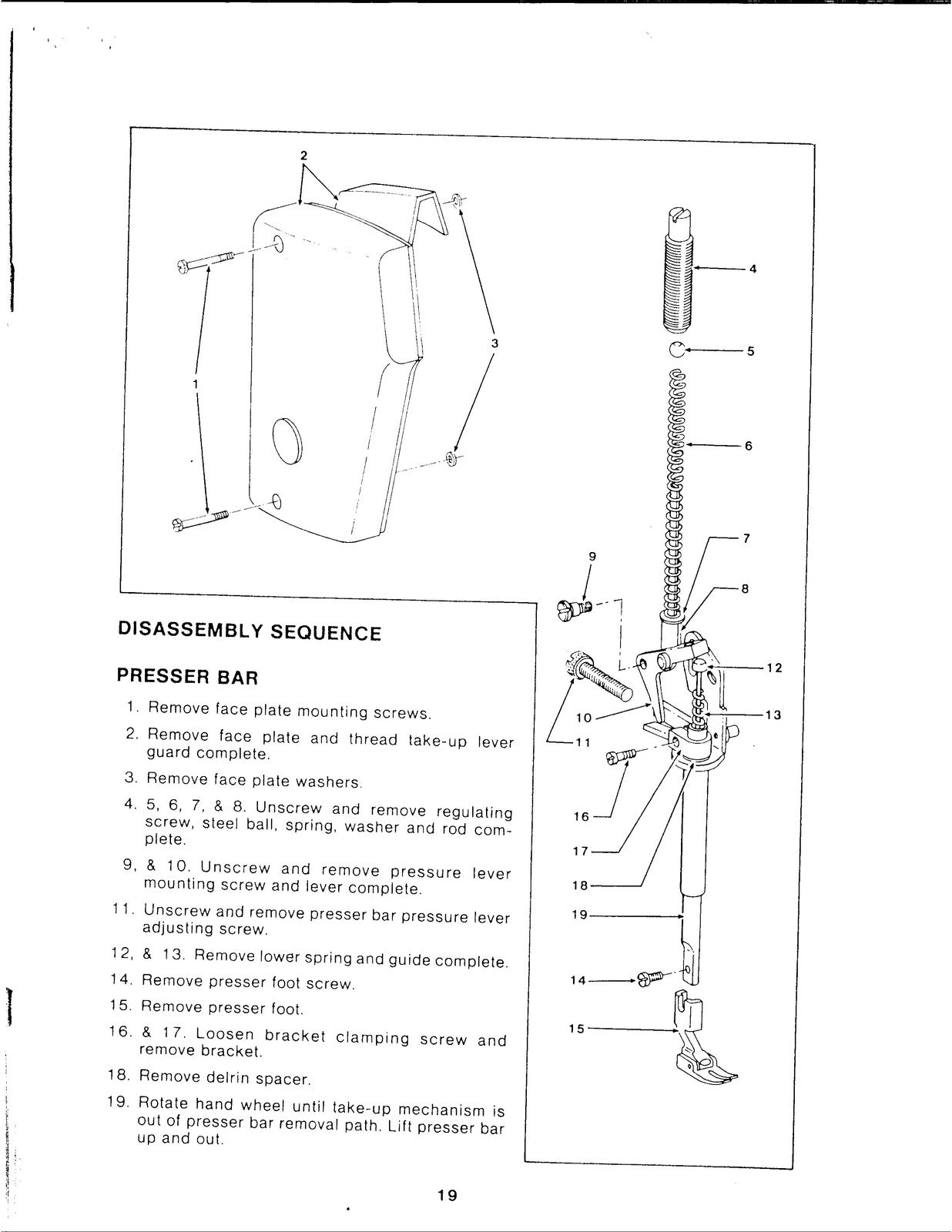 SINGER 121D 121C Sewing Machine Service Manual - STEEL WIRE BOUND - TOUGH COVERS