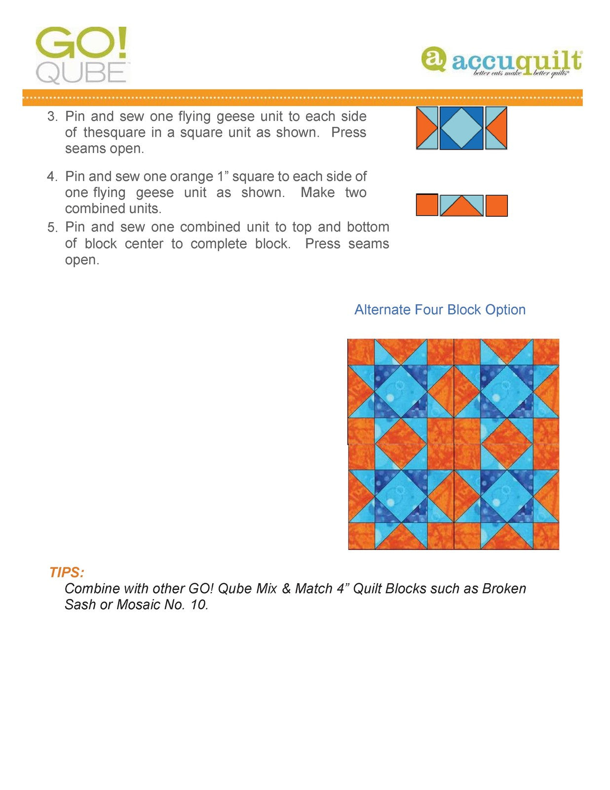 ACCUQUILT Go Qube 4" Blocks - STEEL WIRE BOUND - PROTECTIVE COVERS
