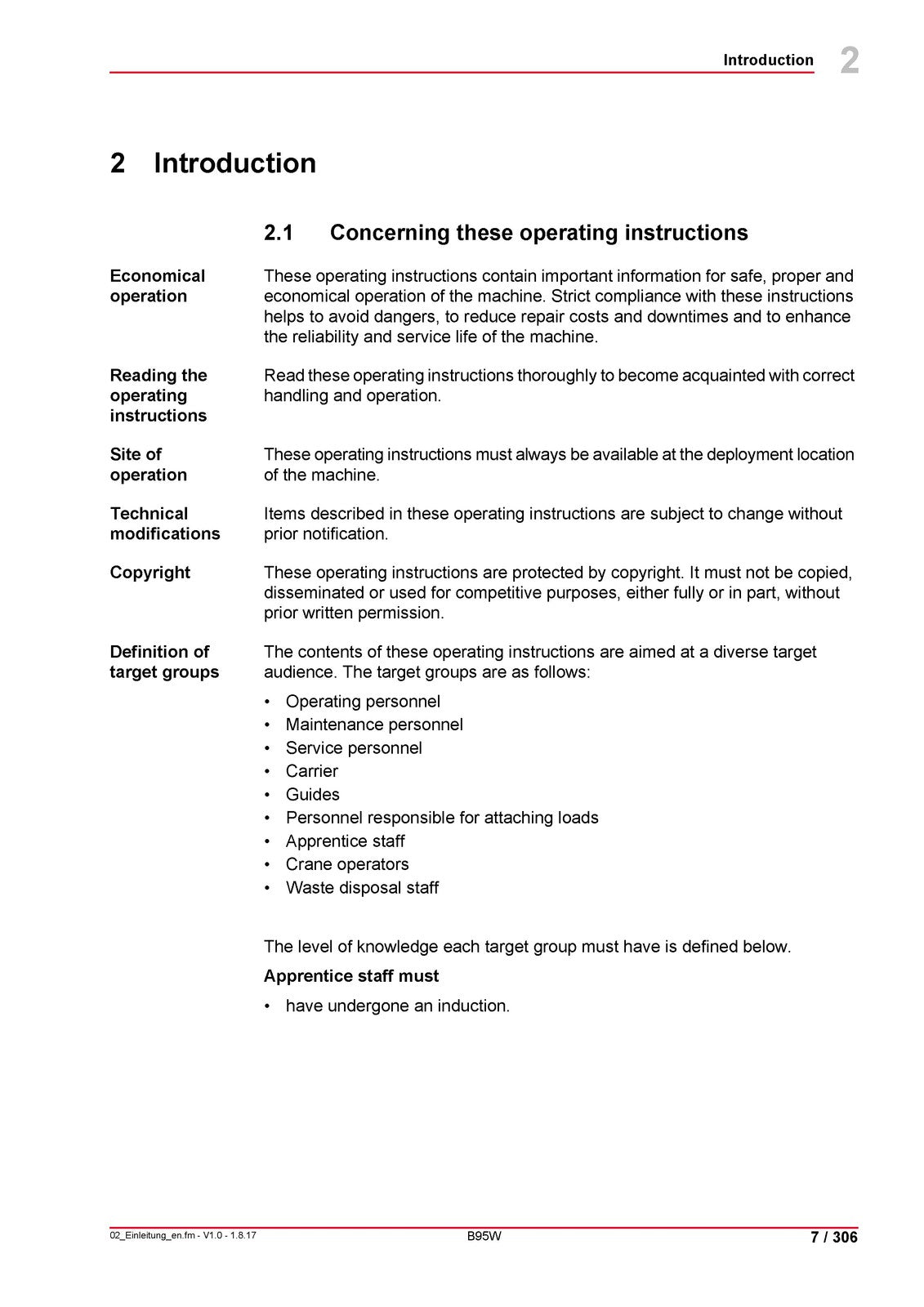 YANMAR B95W Mobile Excavator Operating Instructions Manual 2017 - WIRE BOUND