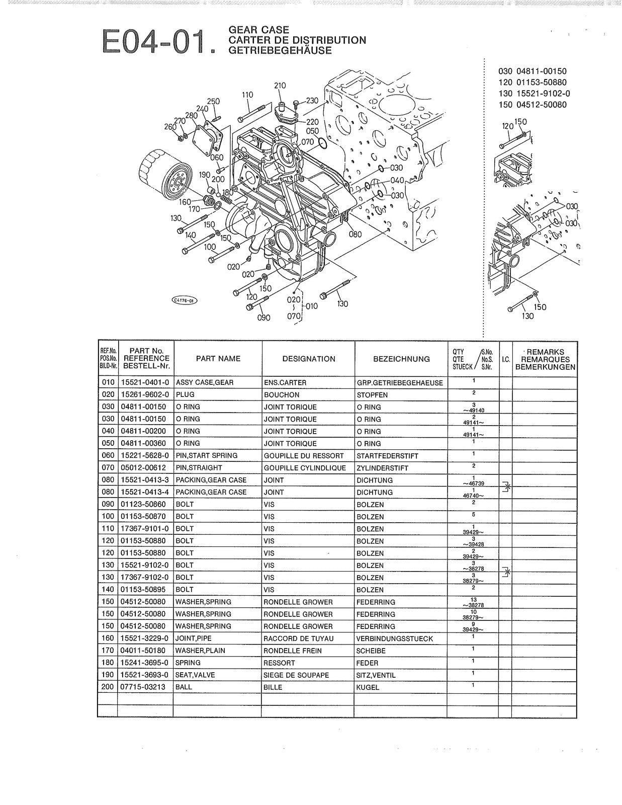 KUBOTA D1402-BBS-1 Diesel Engine Illustrated Parts List Manual 1991 2 - BOUND
