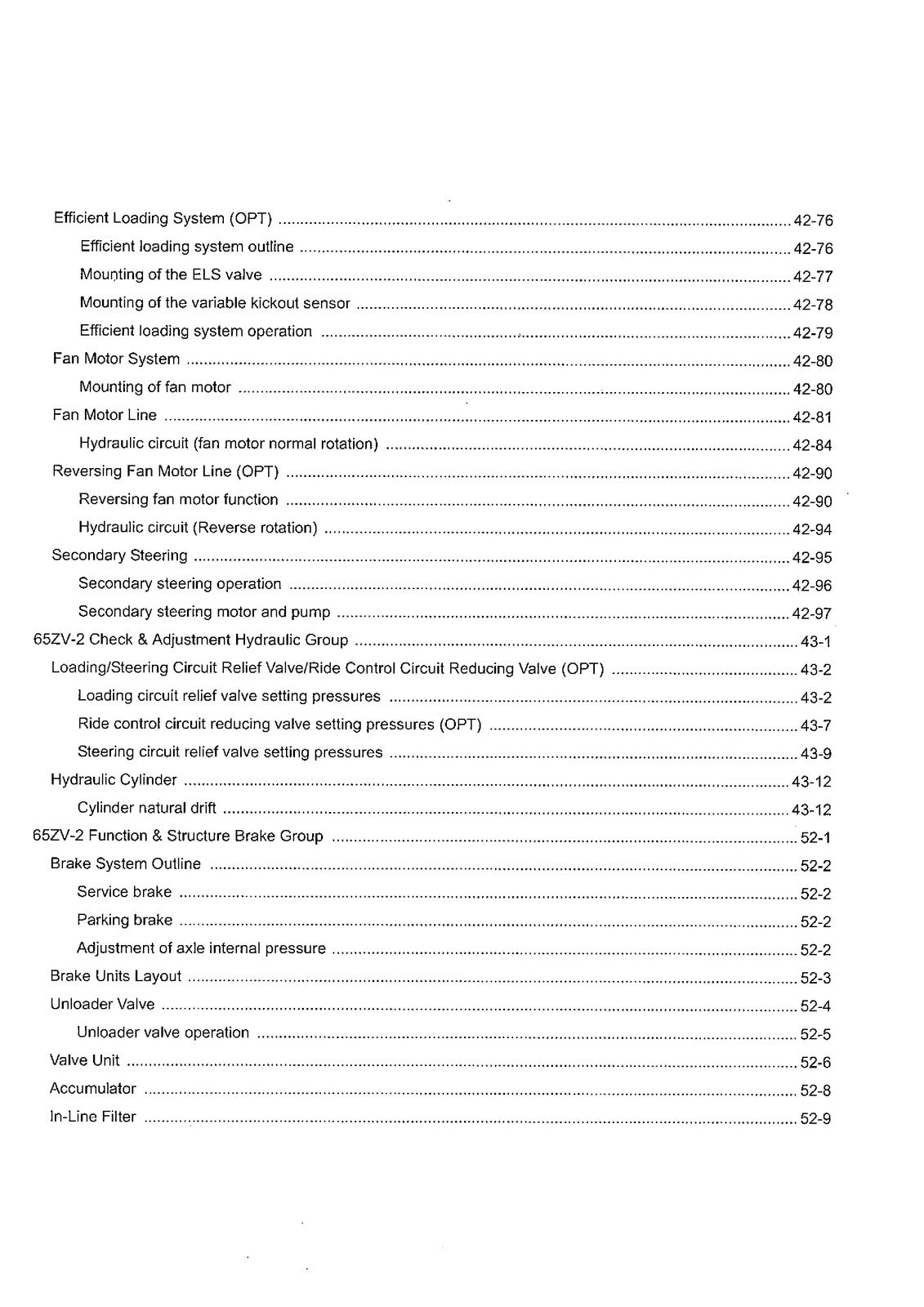 KAWASAKI 65ZV-2 Wheel Loader Shop Manual SN 65J4-9001 Up 2011, FOLDOUTS