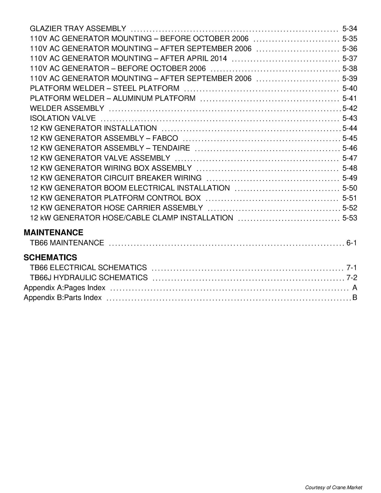 TEREX TB66J Boom Lift Parts Manual - BOUND - COVERS - XL FOLDOUT PAGES