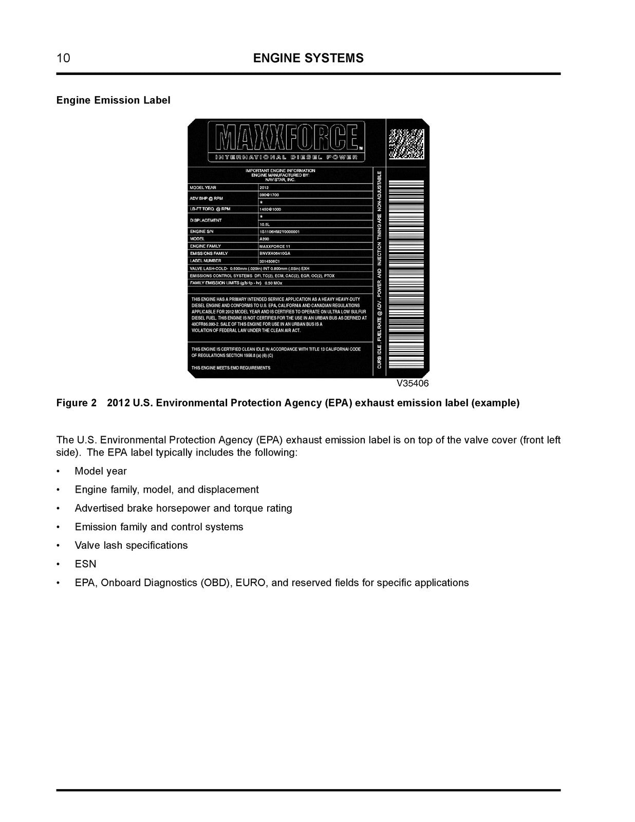 INTERNATIONAL MaxxForce 11 13 EPA10 Engine Service Manual 2015 - WIRE BOUND