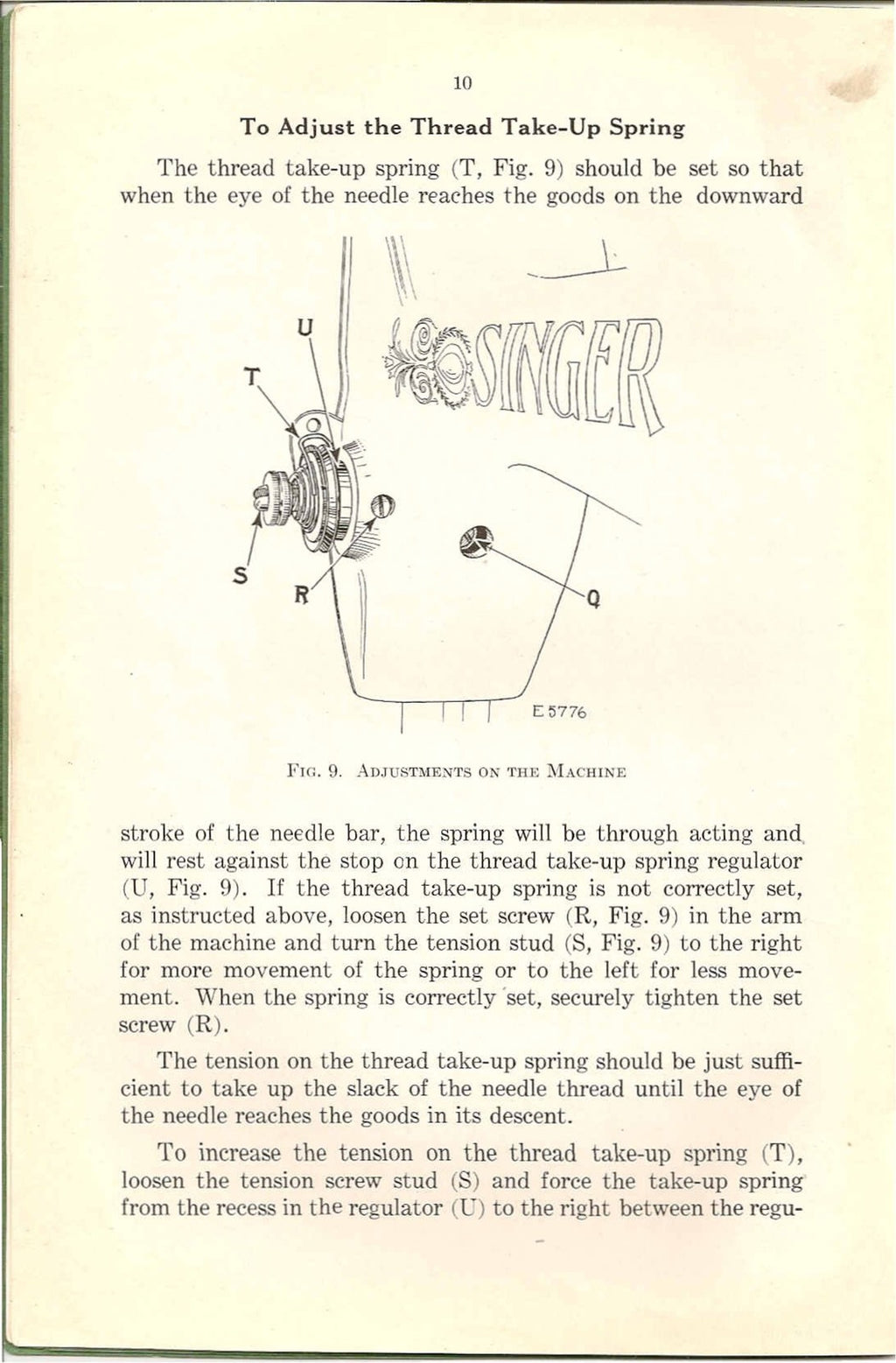 SINGER 66 TIMING & ADJUSTING MANUAL - WIRE BOUND - TOUGH COVERS - FULL COLOR