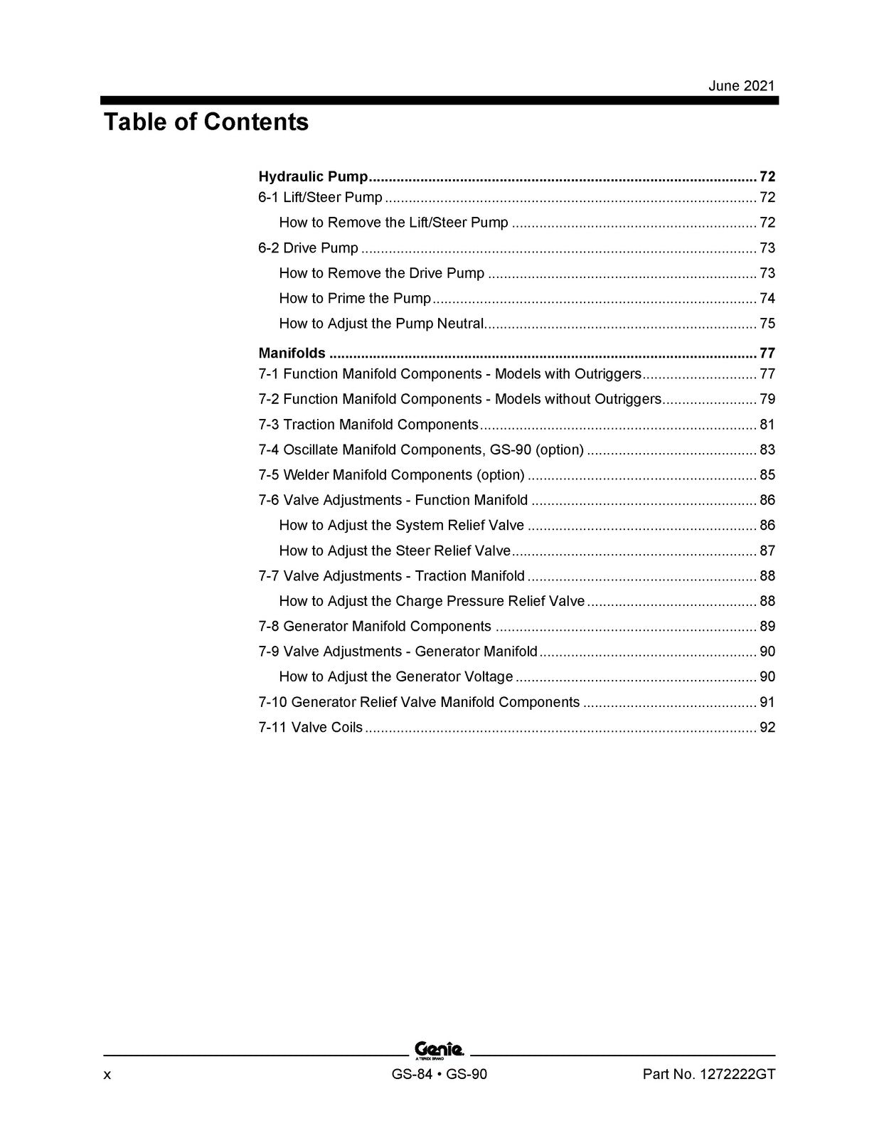 GENIE GS-3384 GS-3390 GS-4390 GS-5390 Service And Repair Manual 2021, FOLDOUTS