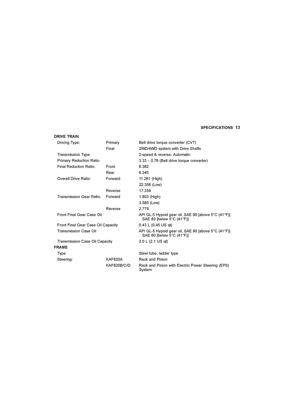 KAWASAKI Mule Pro-FXT EPS Camo Utility Vehicle Owners Manual 2017 - WIRE BOUND