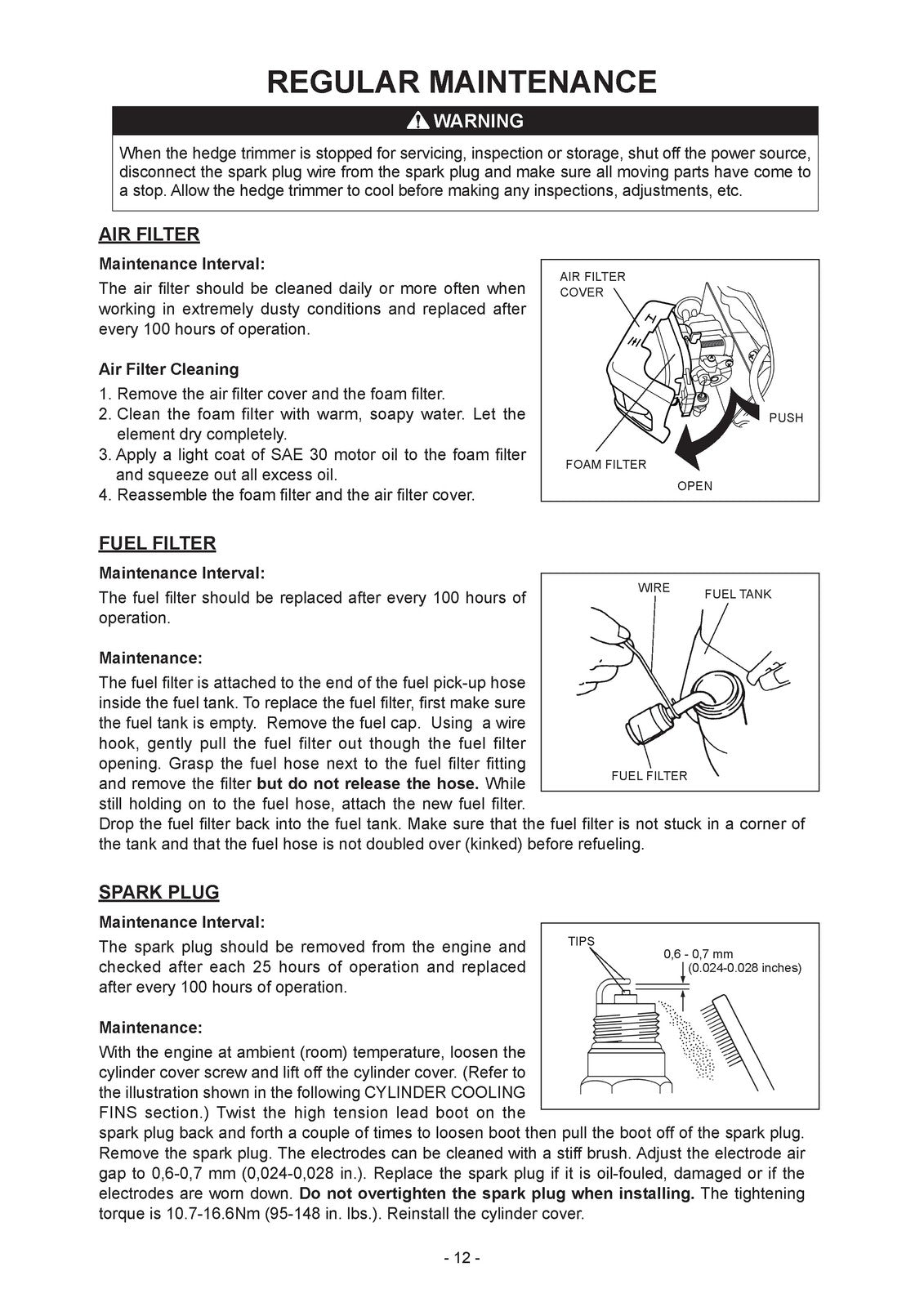 KUBOTA KHT23D Hedge Trimmer Owners Operators Manual - WIRE BOUND - TOUGH COVERS