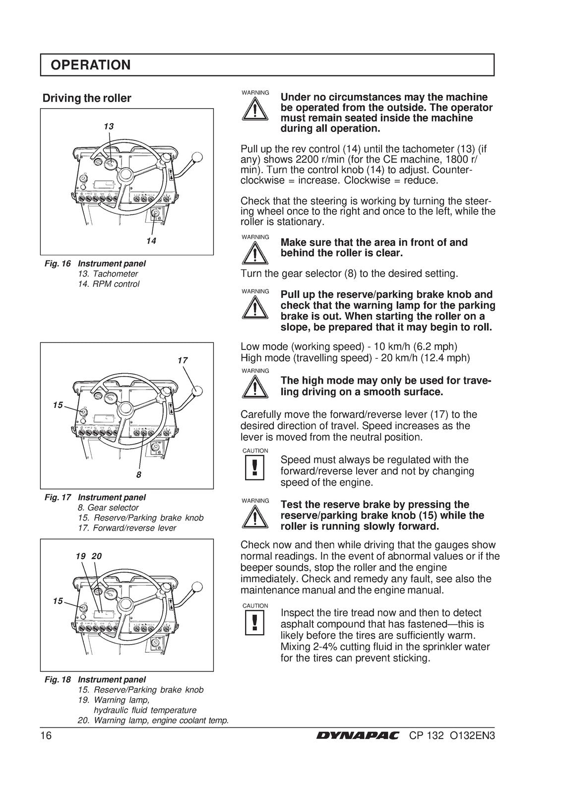 DYNAPAC CP 132 Pneumatic Tire Roller Operation Manual 2002 - WIRE BOUND - COVERS