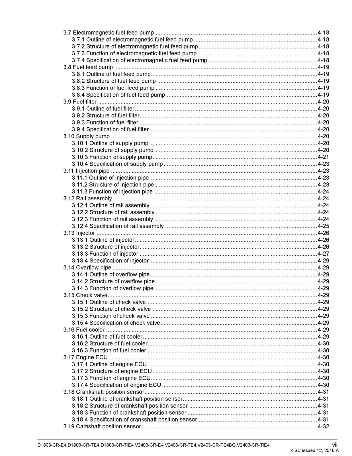 KUBOTA D1803-CR V2403-CR Diesel Engine Workshop Manual - WIRE BOUND - COVERS