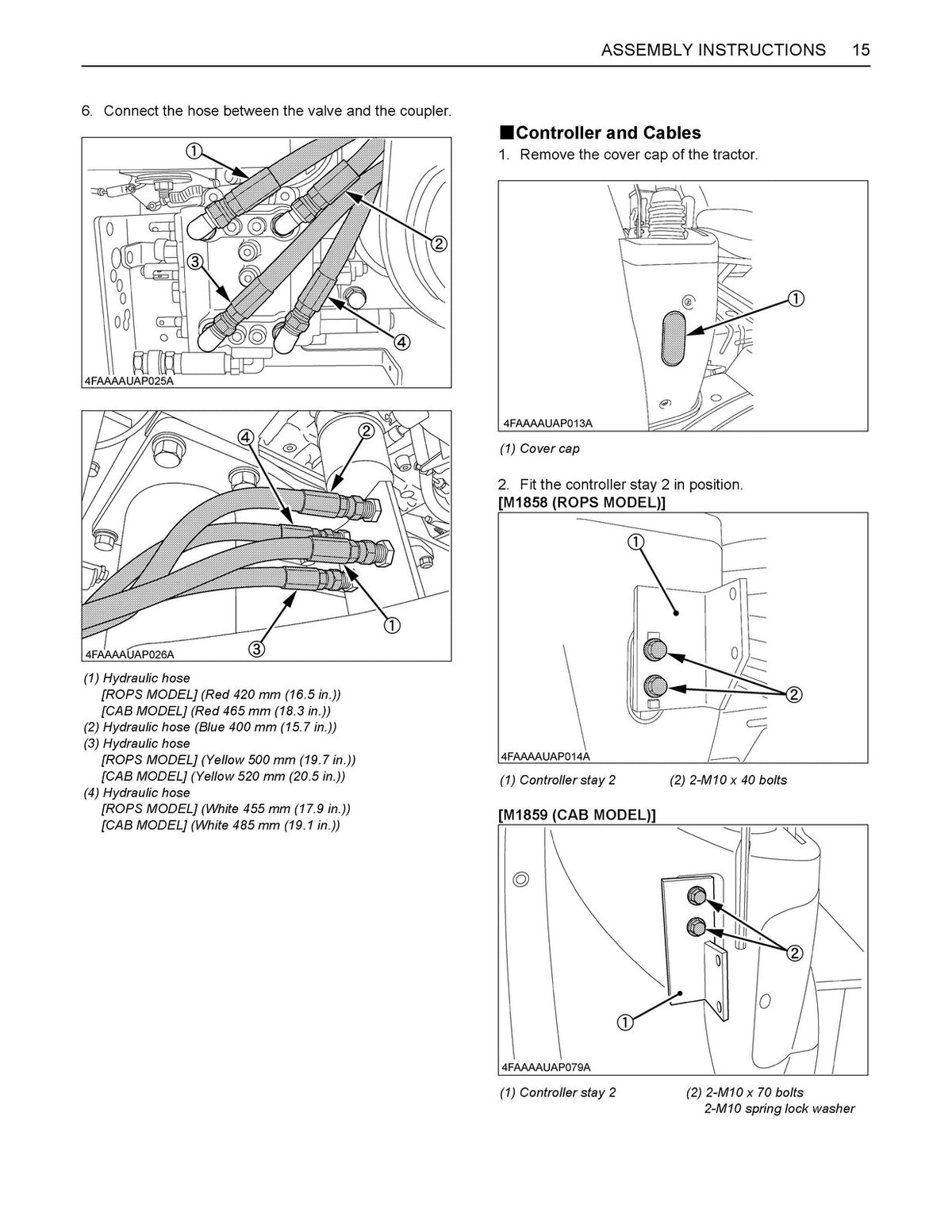 KUBOTA LA1153 Front Loader Operators & Assembly & Service Manual BUNDLE
