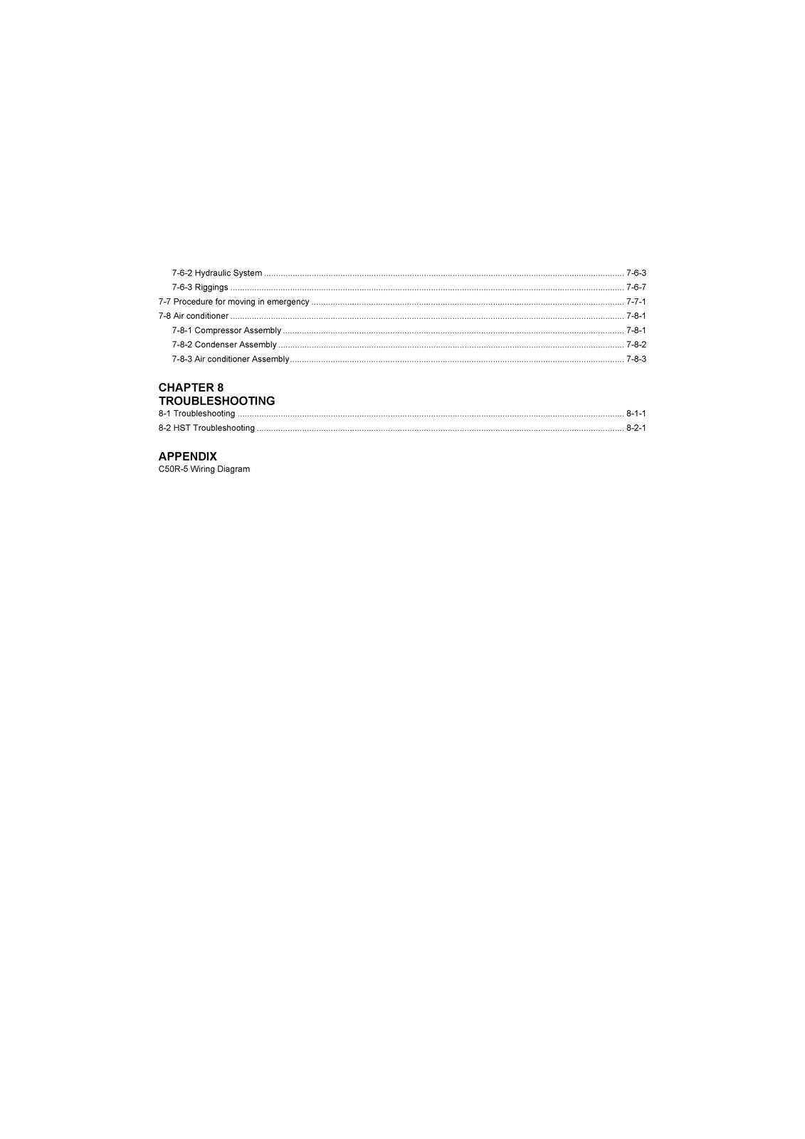 YANMAR C50R-5 Crawler Carrier Service Manual - BOUND - COVERS - XL FOLDOUT PAGES