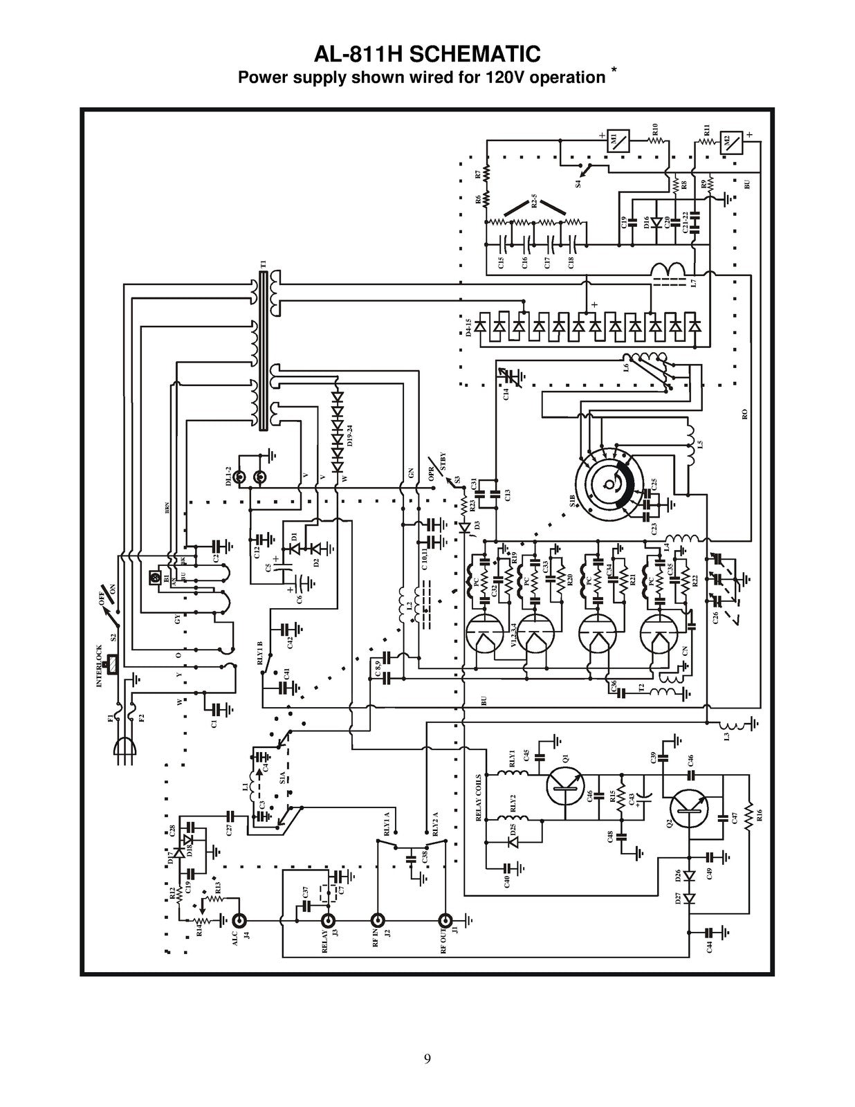 AMERITRON AL-811H HF Power Linear Amplifier Instruction Manual - WIRE BOUND
