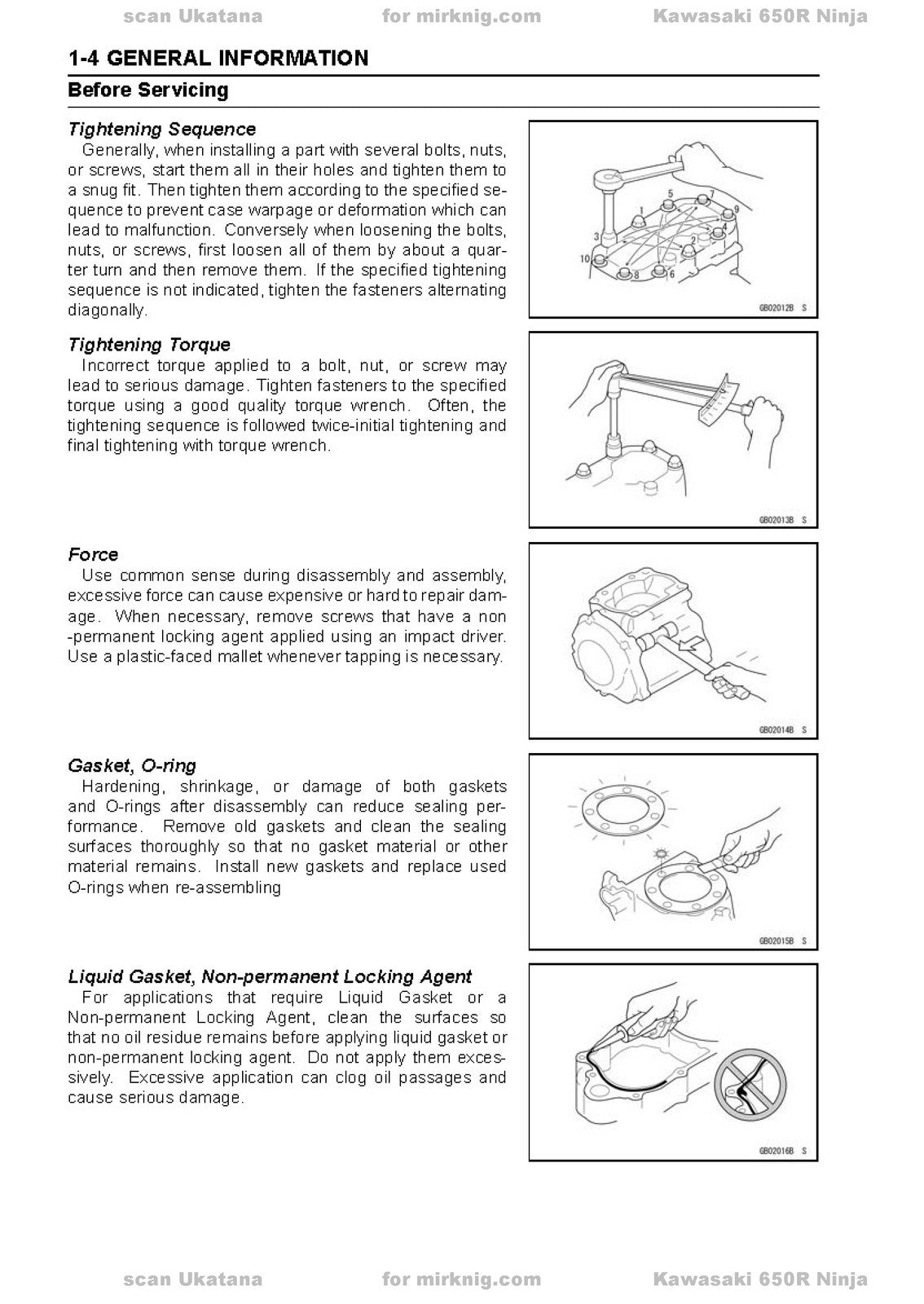 KAWASAKI Ninja 650R ER-6f ABS ER-6f Motorcycle Service Manual - WIRE BOUND