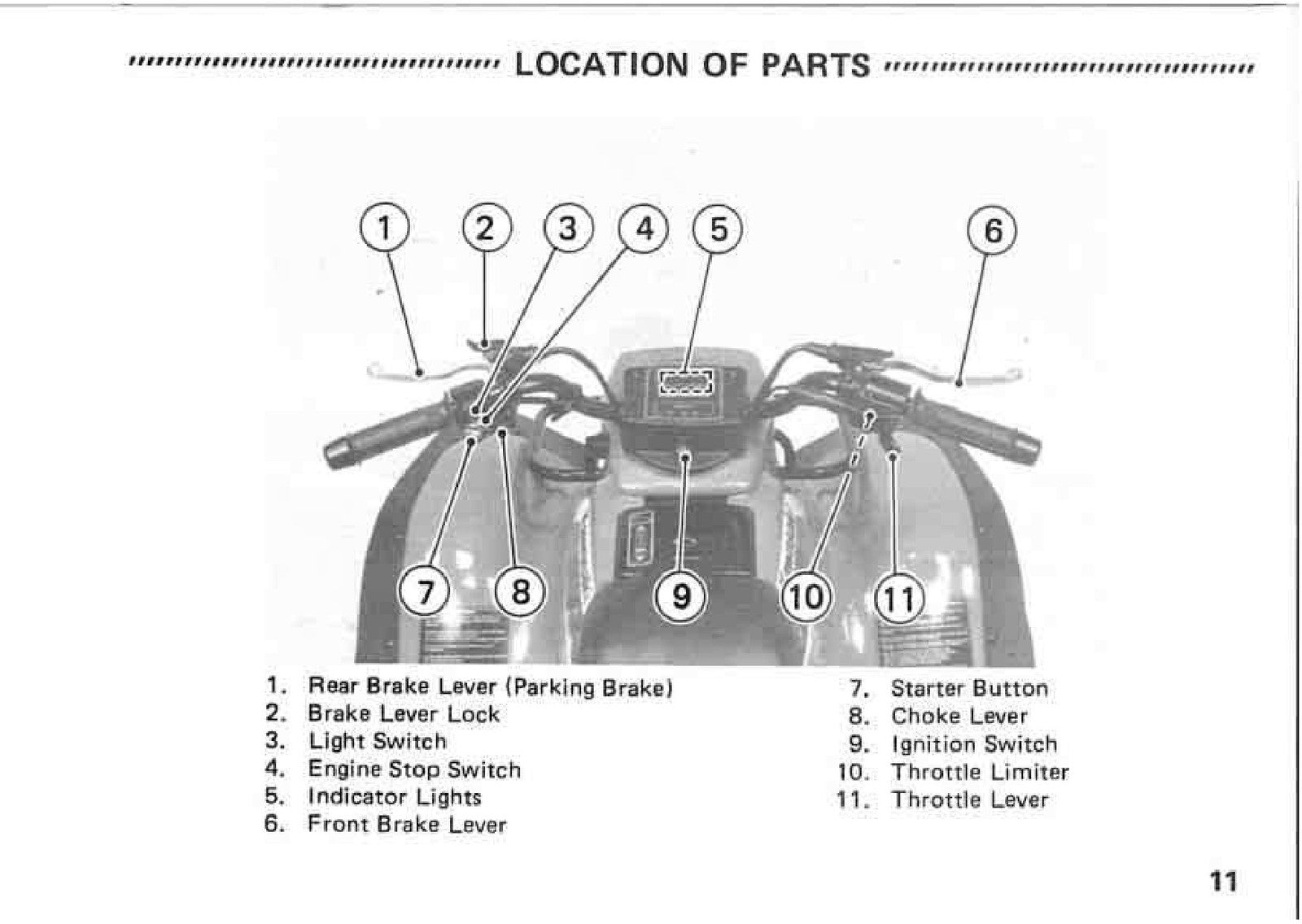 KAWASAKI Bayou 185 Owners Manual 1988 - STEEL WIRE BOUND - PROTECTIVE COVERS