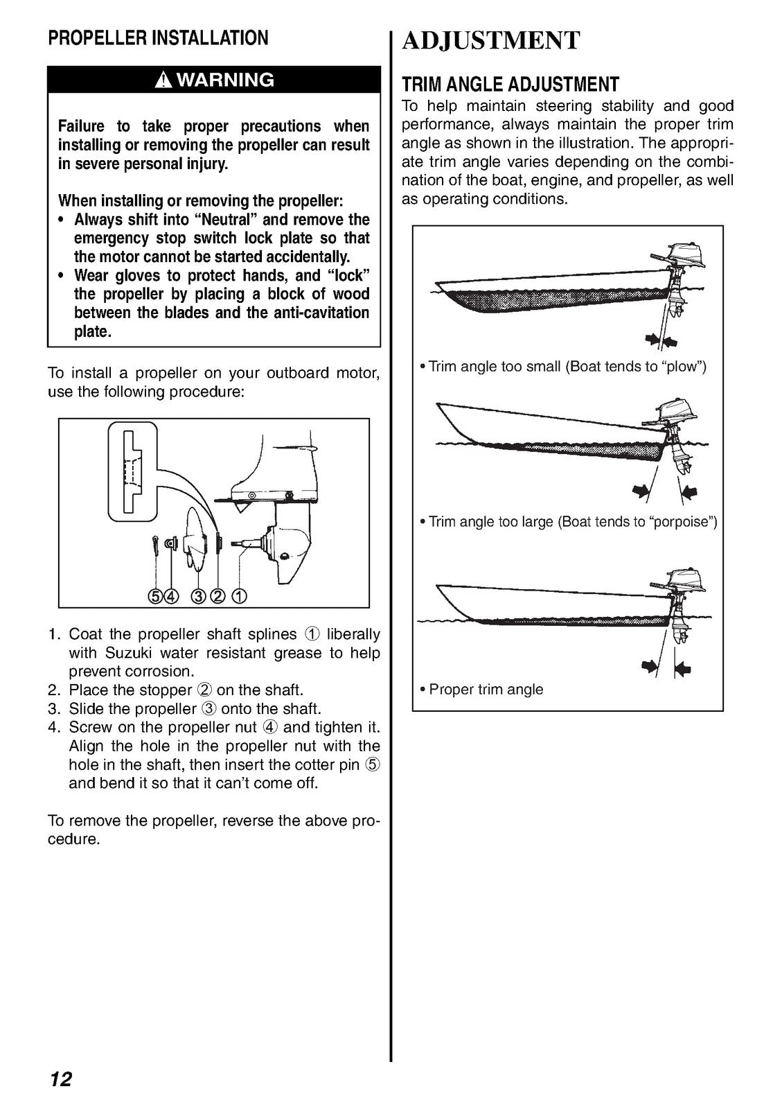 SUZUKI DF4A DF5A DF6A Outboard Owners Manual - STEEL WIRE BOUND - TOUGH COVERS