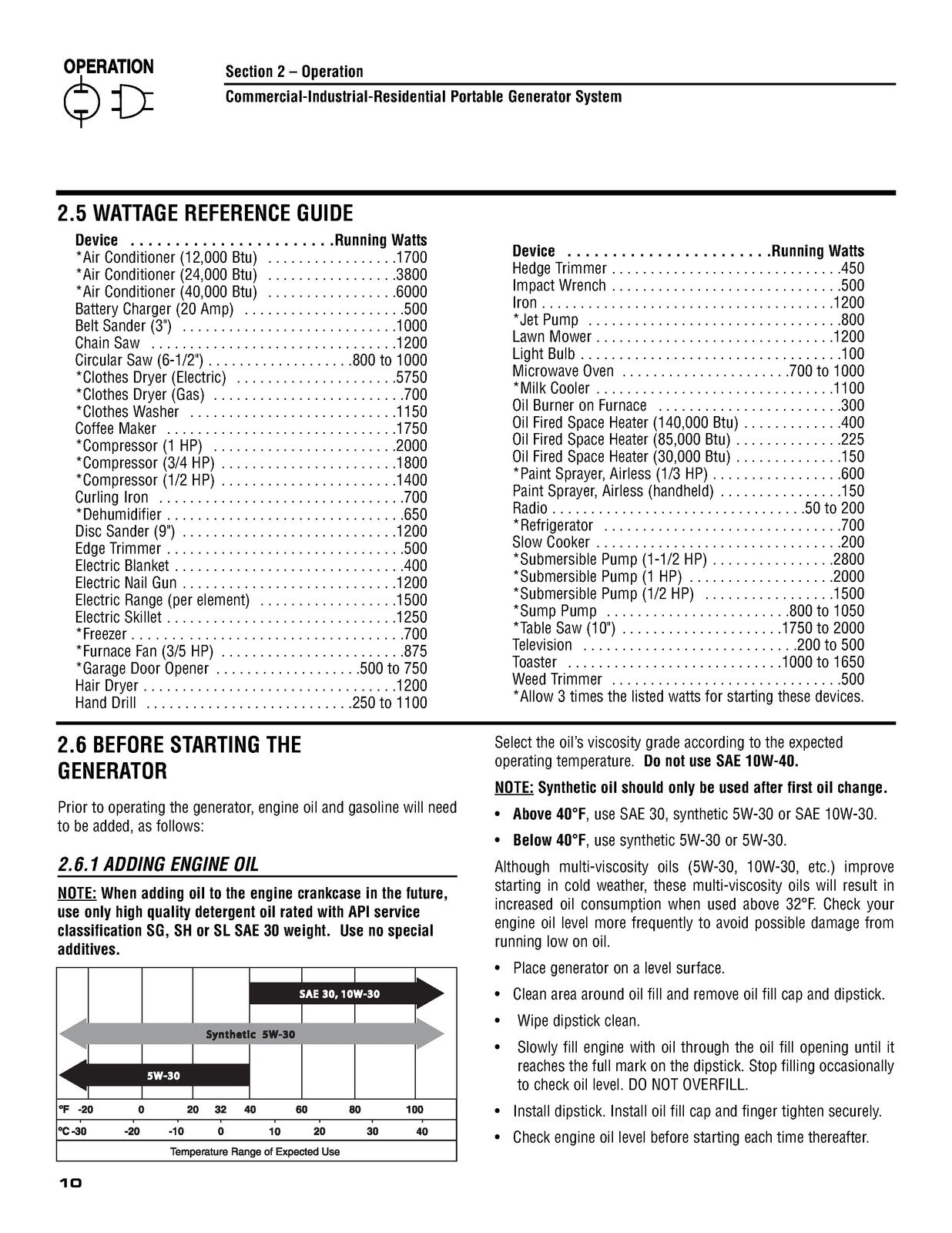GUARDIAN Ultra Source Portable Generator 004582-2 Owners Manual - WIRE BOUND
