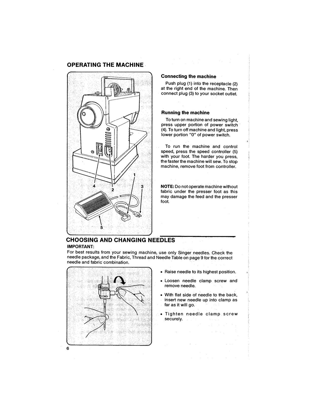 SINGER 6201 6211 Sewing Machine Manual - STEEL WIRE BOUND - PROTECTIVE COVERS