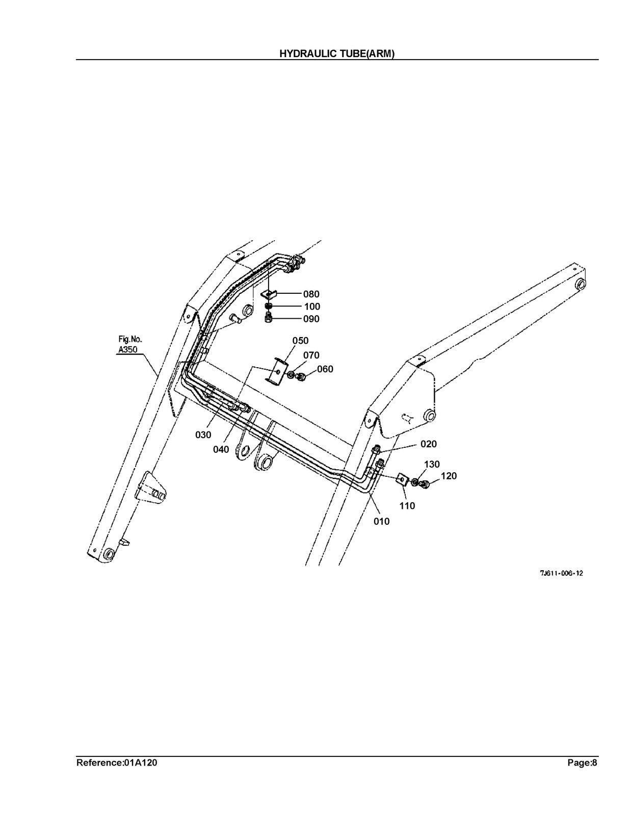 KUBOTA LA210 Front Loader Illustrated Parts List Manual - WIRE BOUND - COVERS