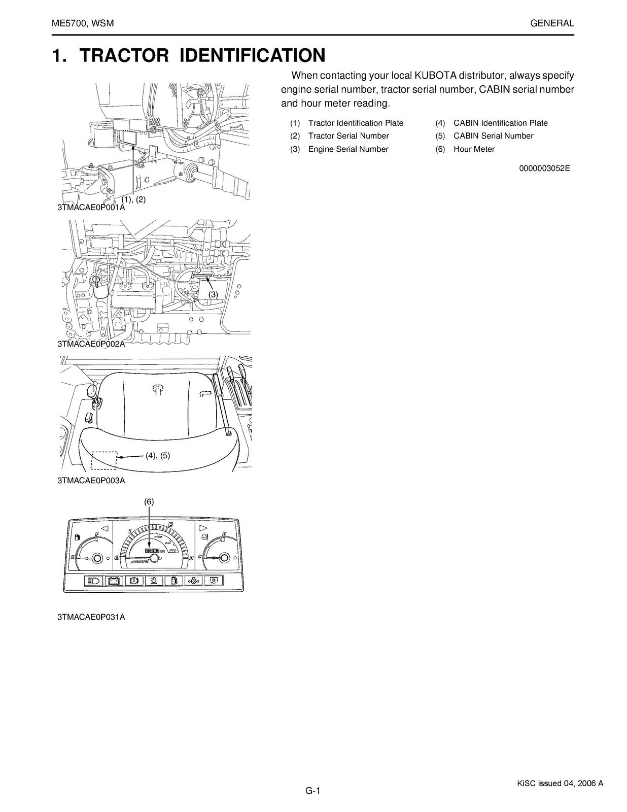 KUBOTA ME5700 Tractor Workshop Manual 2006 - BOUND - COVERS - XL FOLDOUT PAGES