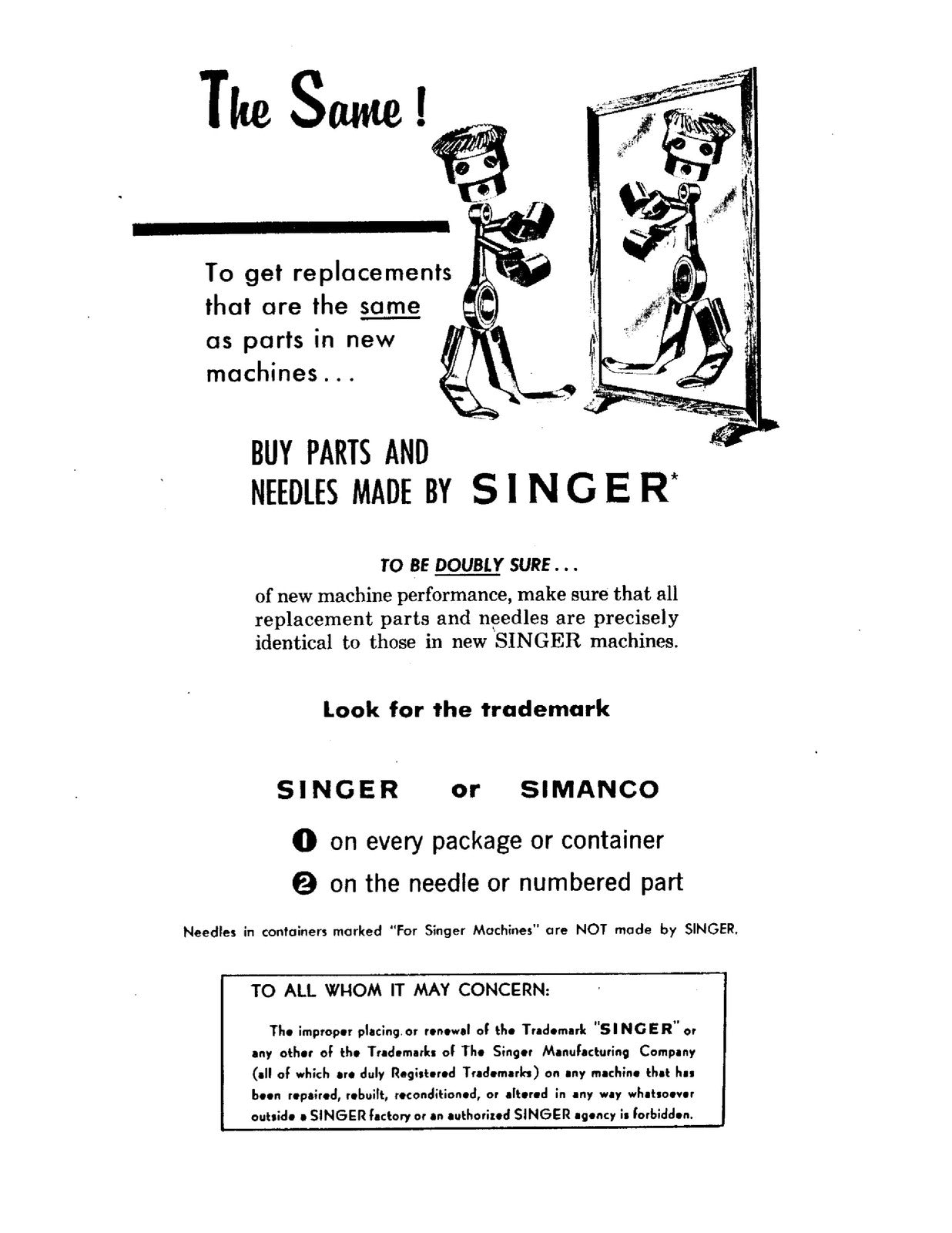 SINGER 78-1 78-2 78-3 Instruction Manual - STEEL WIRE BOUND - PROTECTIVE COVERS