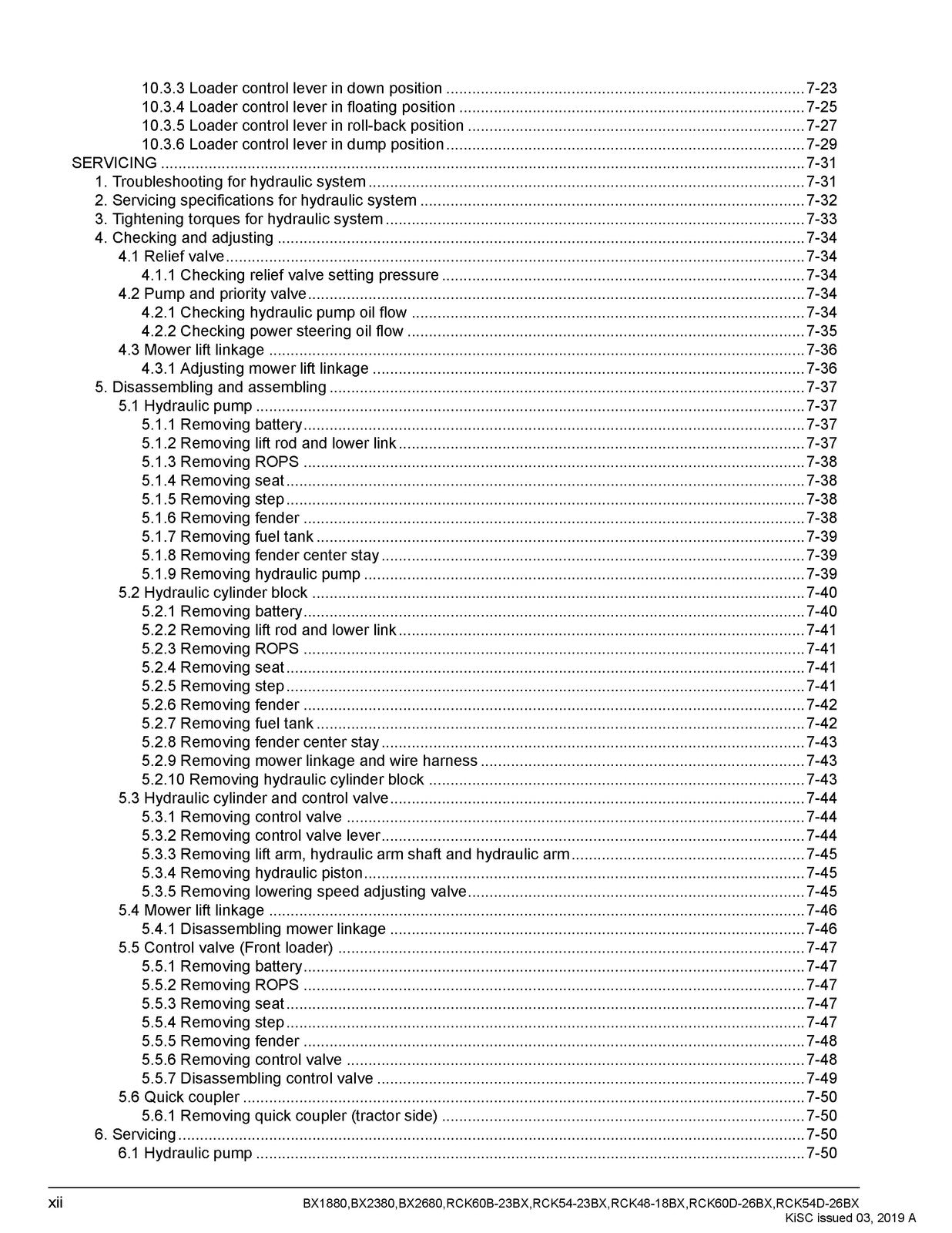 KUBOTA BX1880 BX2380 BX2680 Service Workshop & Operators Manual BUNDLE