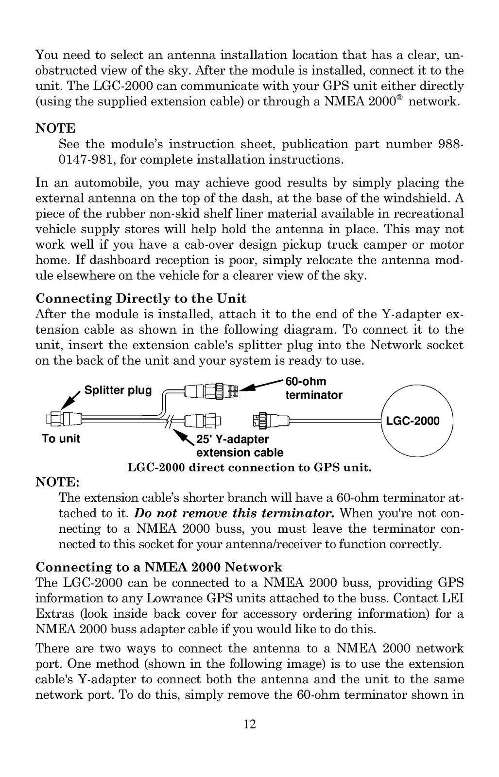 LOWRANCE GlobalMap 4900M 5500C GPS Receiver Operating Instructions Manual