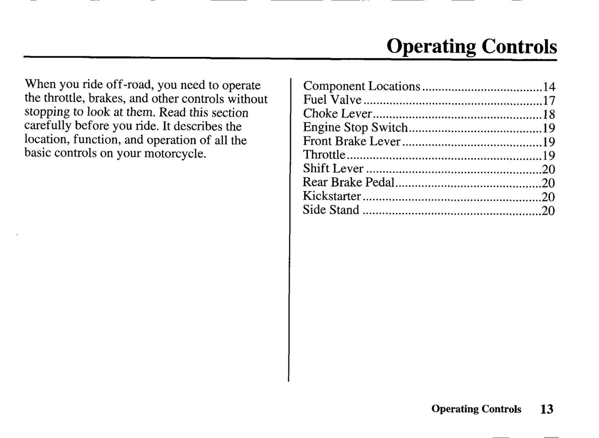 HONDA Z50R Motorcycle Owners Manual 1997 - STEEL WIRE BOUND - PROTECTIVE COVERS