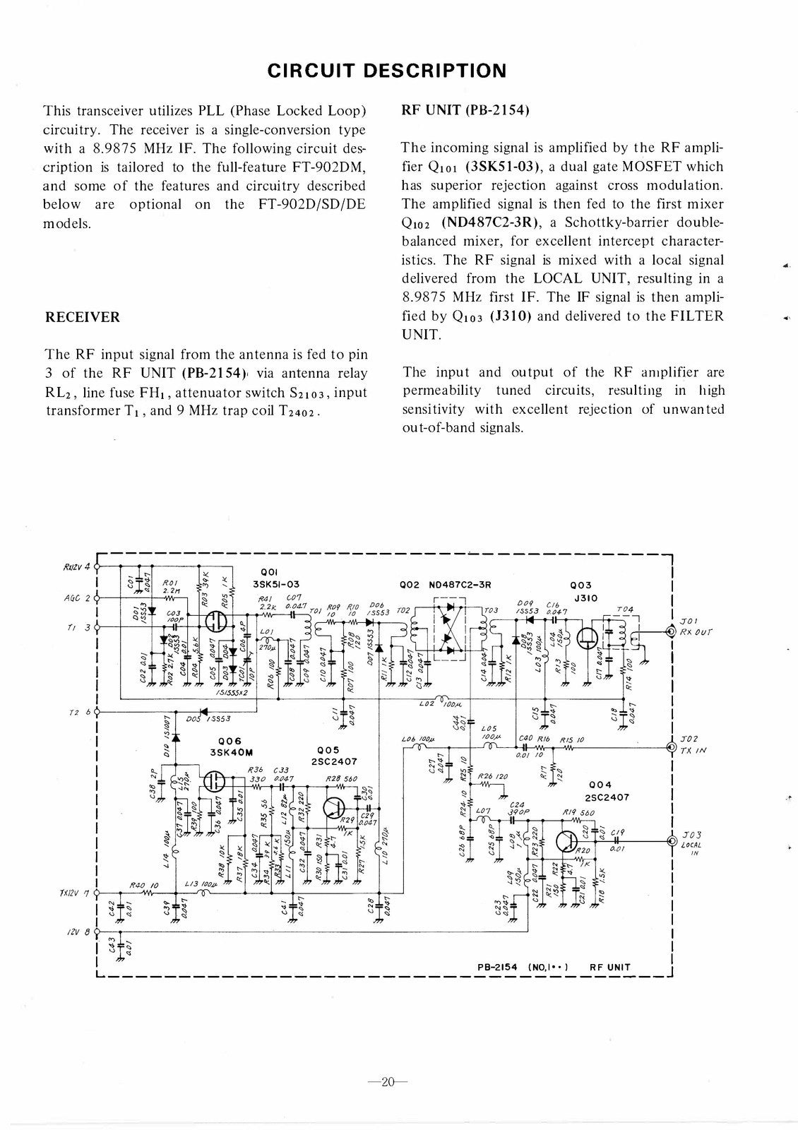 YAESU FT-902DM All Mode HF Transceiver Instruction Manual, FOLDOUTS