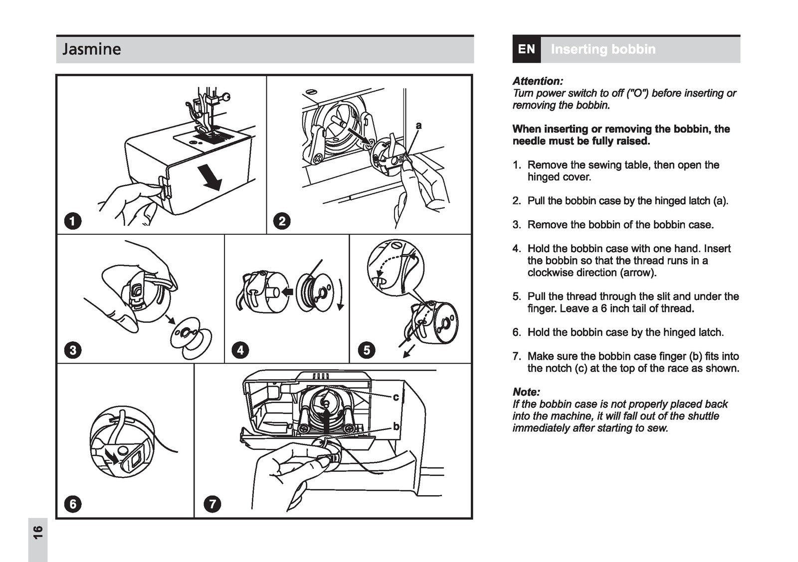 EVER SEWN Jasmine Sewing Machine Instruction Manual - WIRE BOUND - TOUGH COVERS